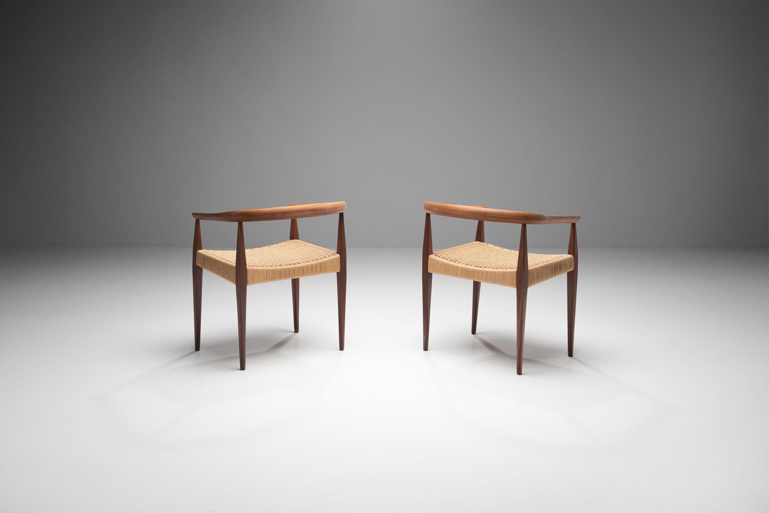 Paar Sessel „Modell 113“ von Nanna Ditzel, Dänemark, 1955 (Gewebt)