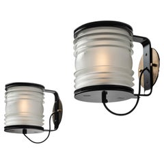 Pair of Model 1139 Fresnel Sconces by Joe Colombo for Oluce