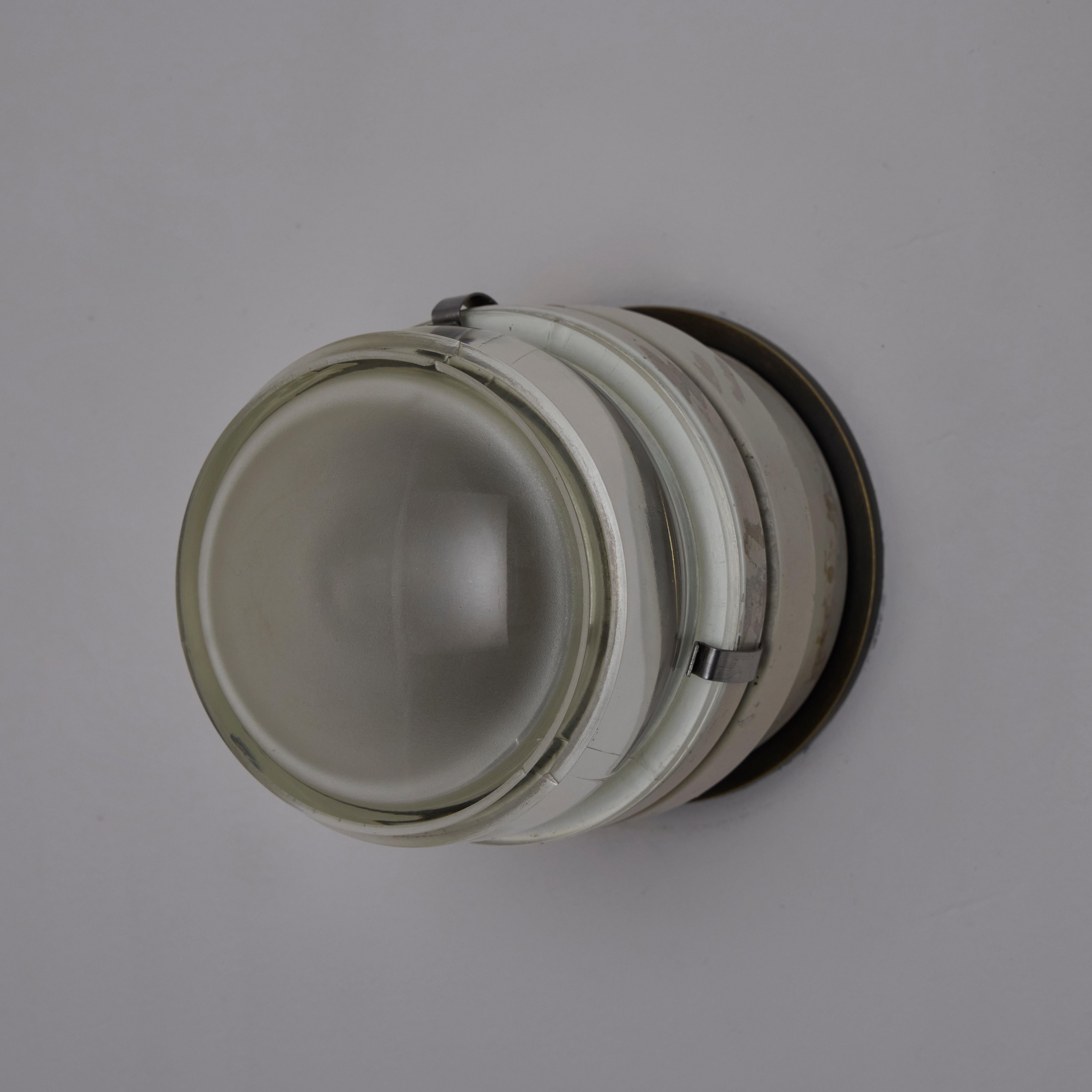 Pair of Model 1148 Fresnel Wall/Ceiling Lights by Joe Colombo for O-Luce For Sale 2