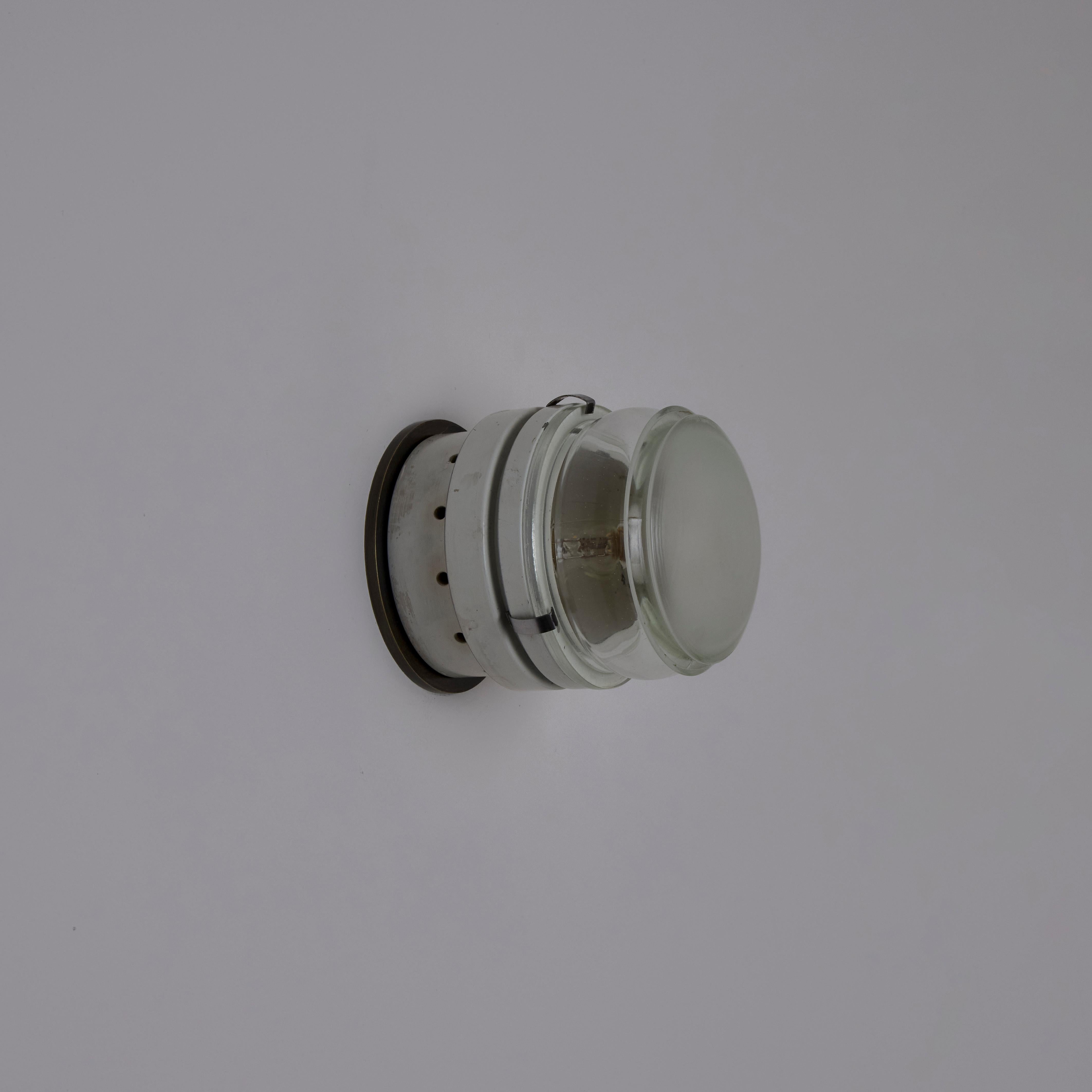 Pair of Model 1148 Fresnel Wall/Ceiling Lights by Joe Colombo for O-Luce For Sale 9