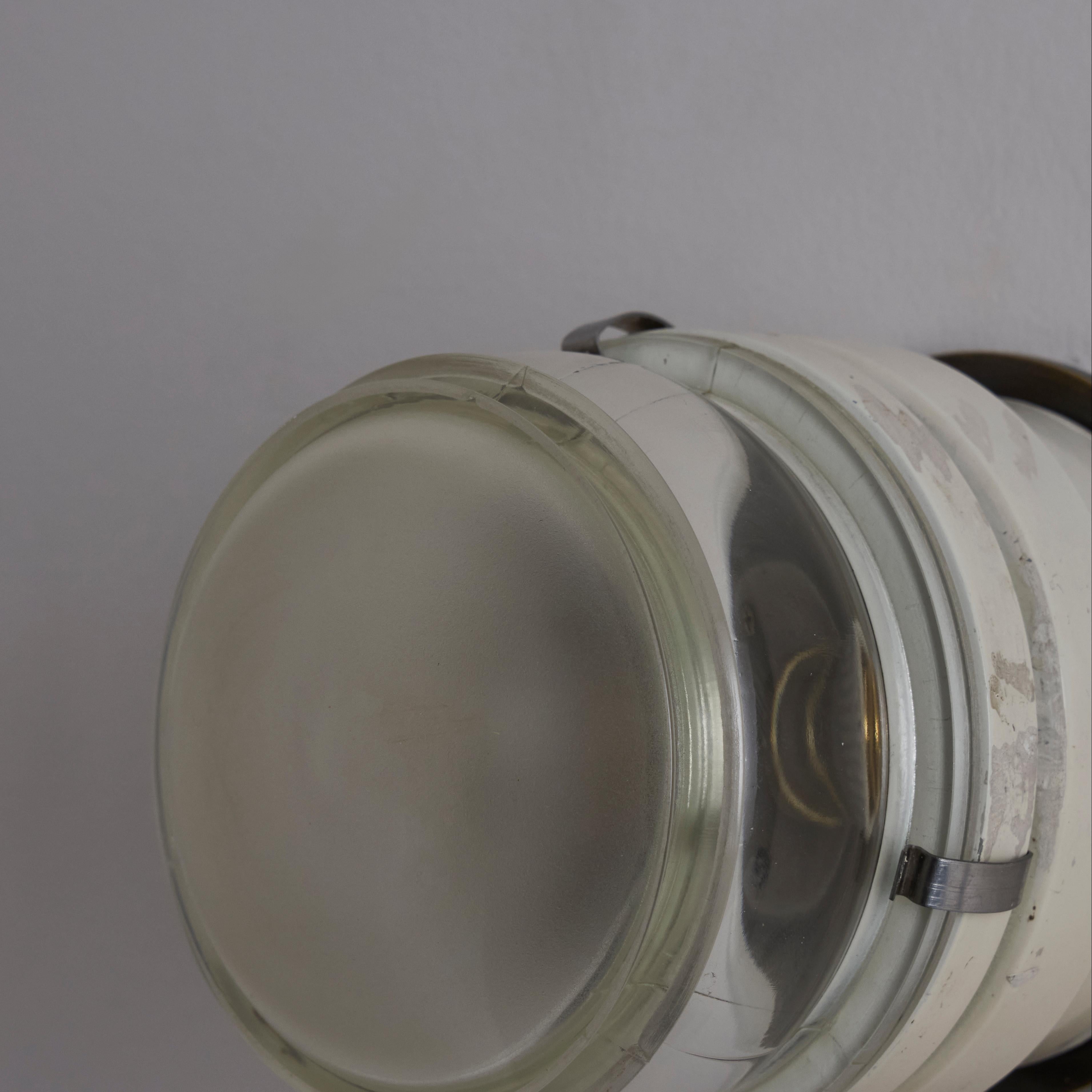 Pair of Model 1148 Fresnel Wall/Ceiling Lights by Joe Colombo for O-Luce For Sale 11