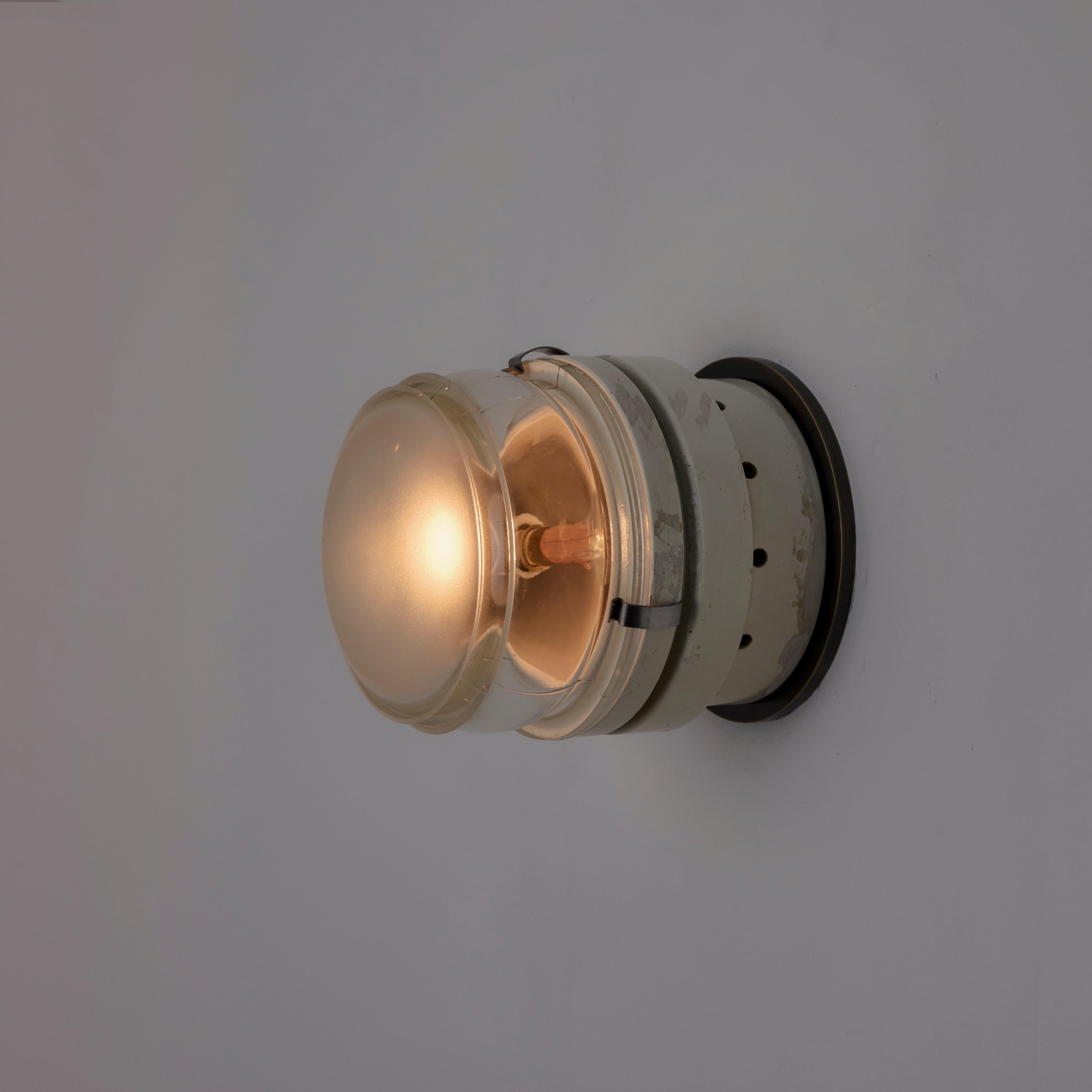20th Century Pair of Model 1148 Fresnel Wall/Ceiling Lights by Joe Colombo for O-Luce For Sale