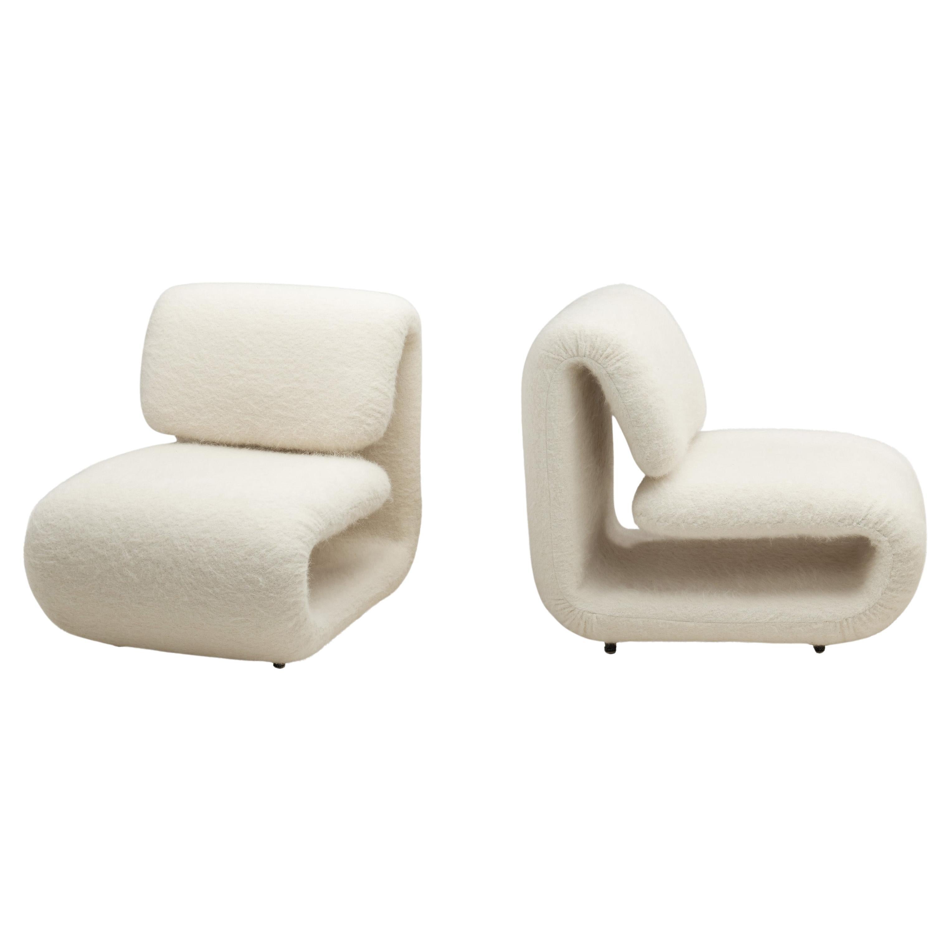Pair of Model "1500" Lounge Chairs by Etienne-Henri Martin for TFM, France 1960s