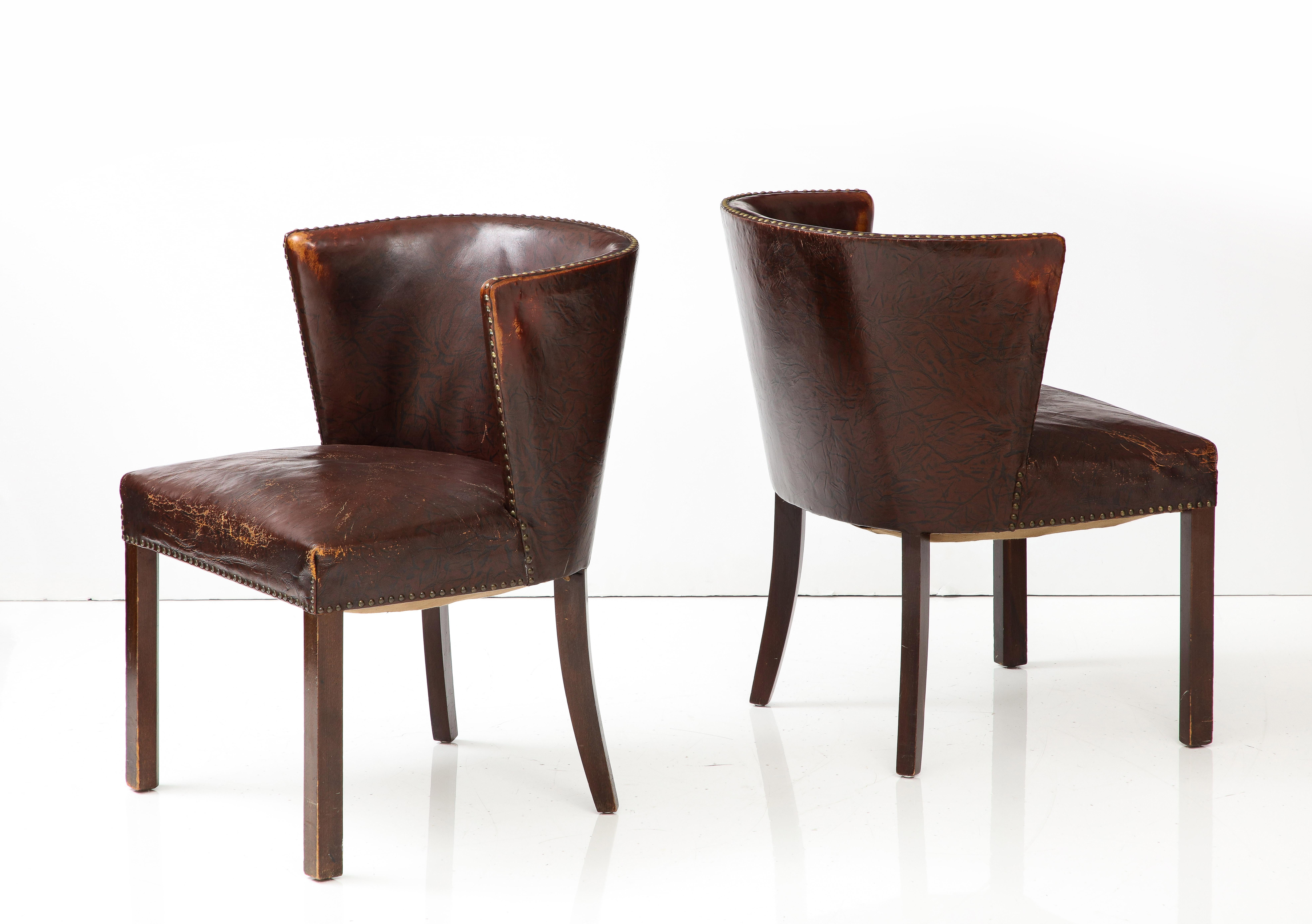 Paire de chaises en cuir modèle 1514 de Fritz Hansen en vente 5