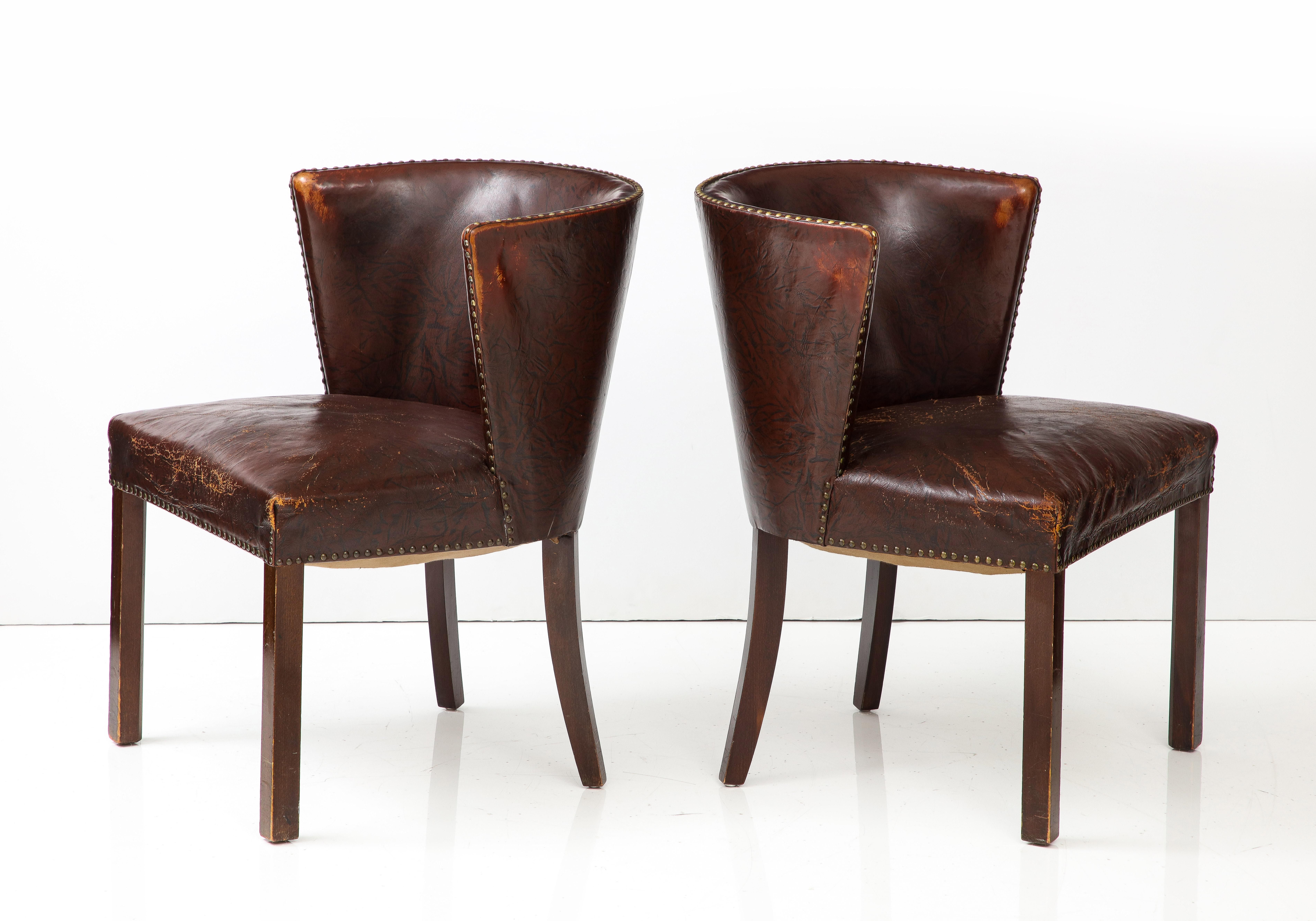 Paire de chaises en cuir modèle 1514 de Fritz Hansen en vente 1