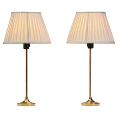 Paar Tischlampen Modell "15711" aus Messing für Böhlmarks, Schweden 1950er Jahre