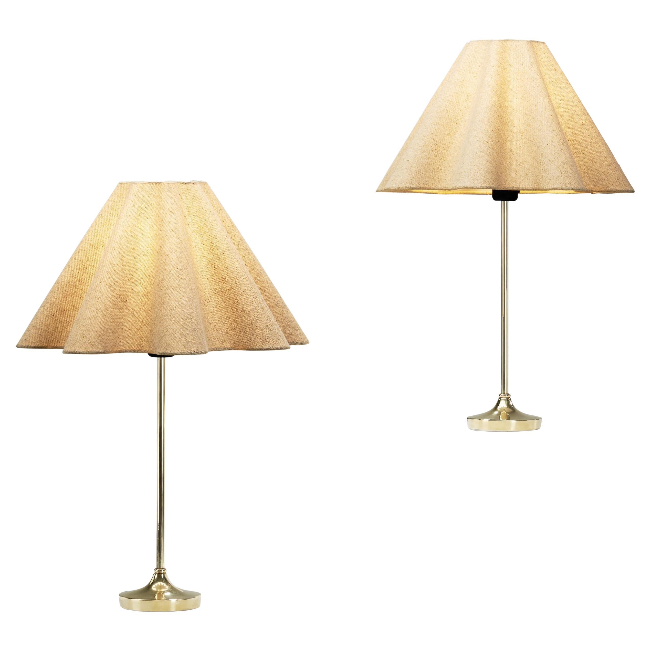 Pair of Model "15711" Table Lamps for Böhlmarks, Sweden ca 1950s For Sale