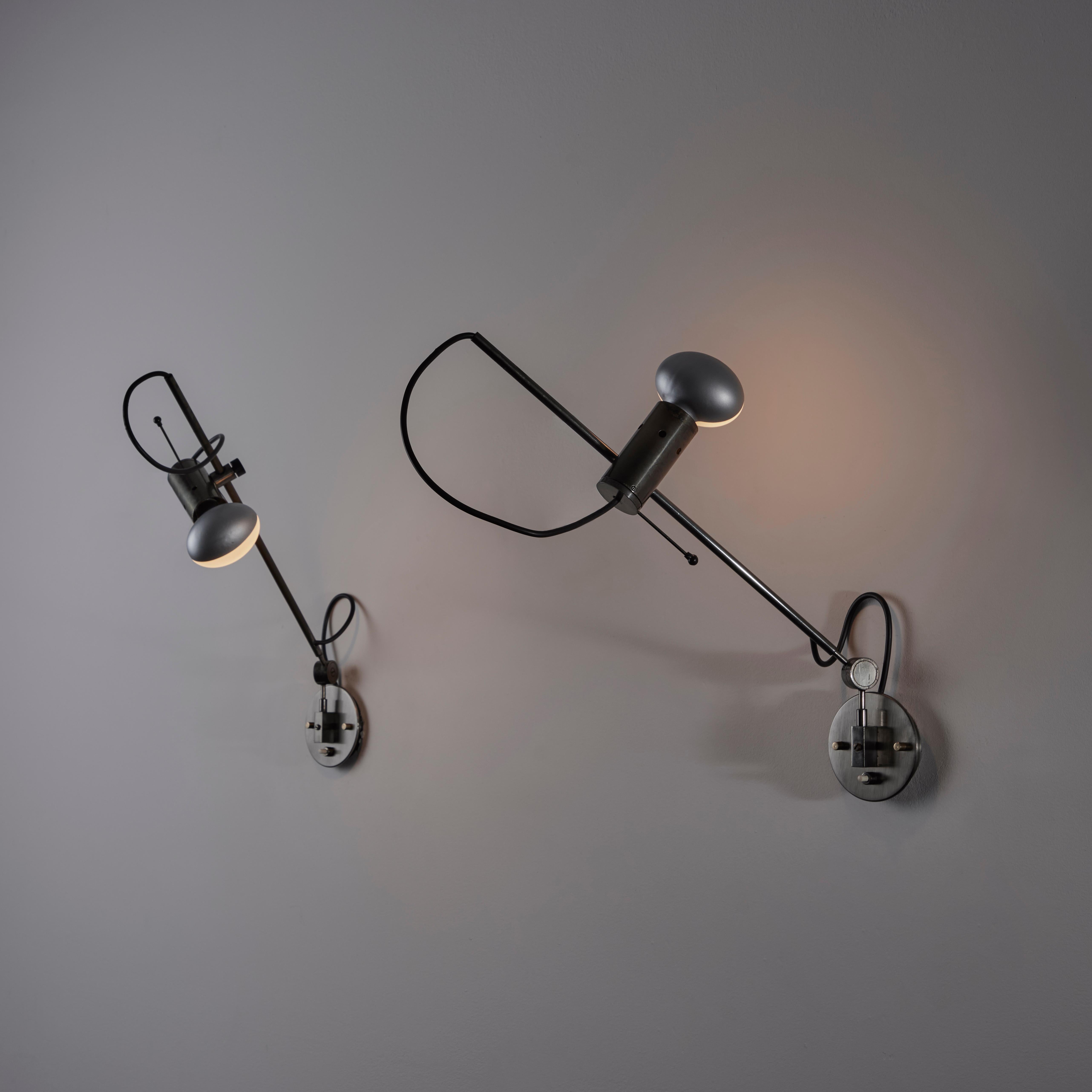 Mid-Century Modern Pair of Model 194 Sconces by Tito Agnoli for Oluce
