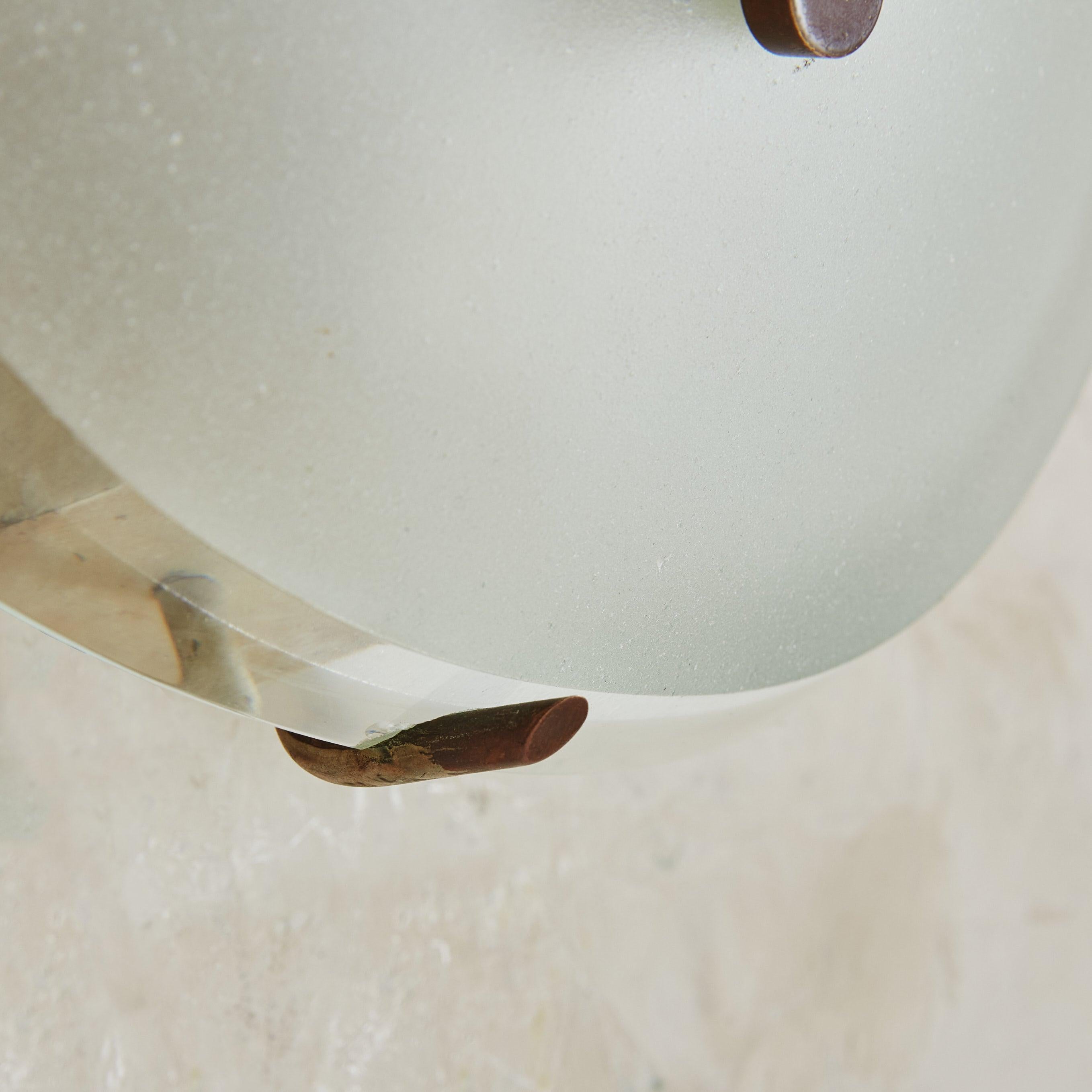 Mid-20th Century Pair of ‘Model 1944’ Frosted Glass Sconces by Max Ingrand for Fontana Arte For Sale