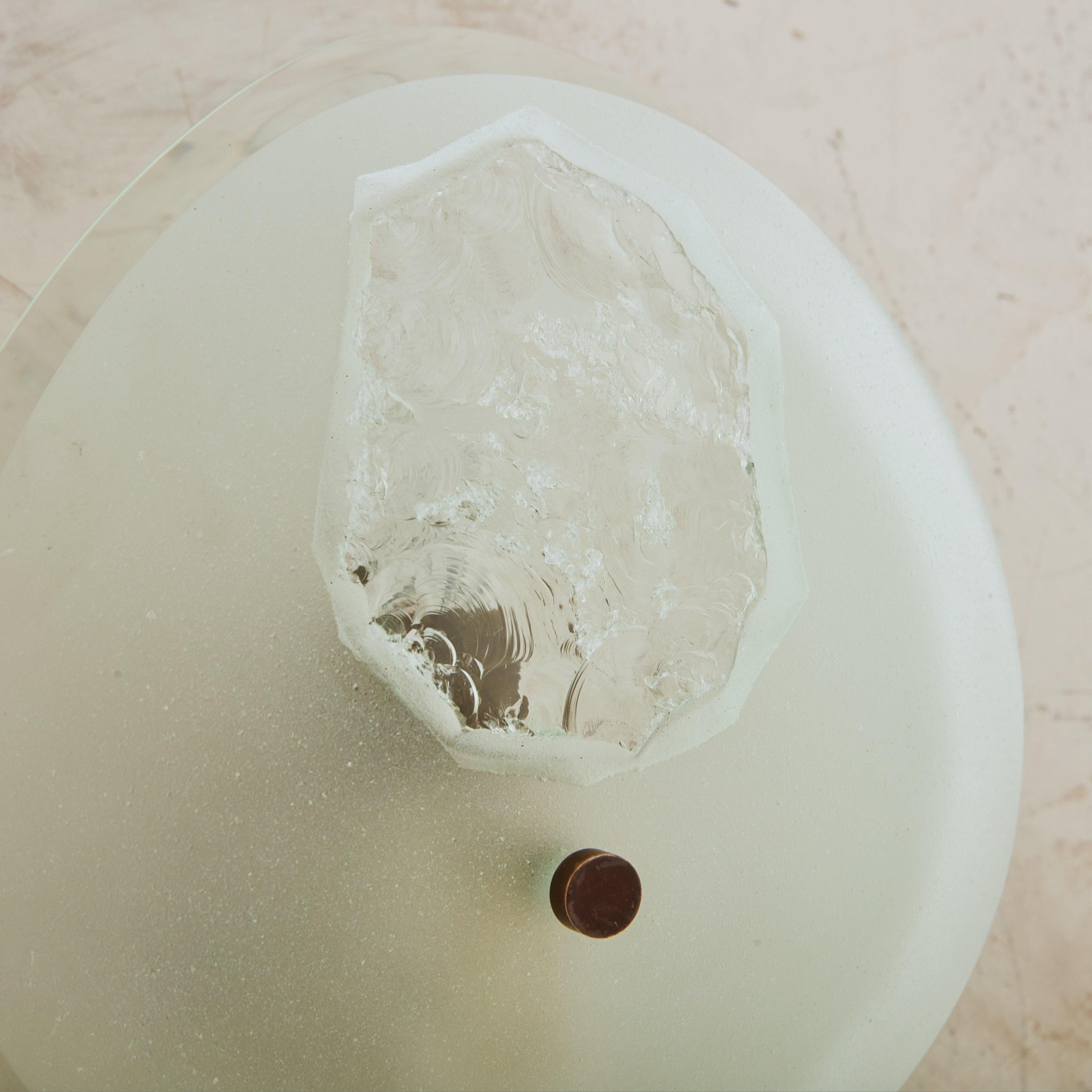 Pair of ‘Model 1944’ Frosted Glass Sconces by Max Ingrand for Fontana Arte For Sale 1