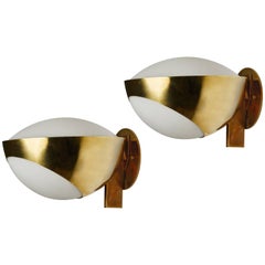 Pair of Model "1963 A" Sconces by Max Ingrand for Fontana Arte