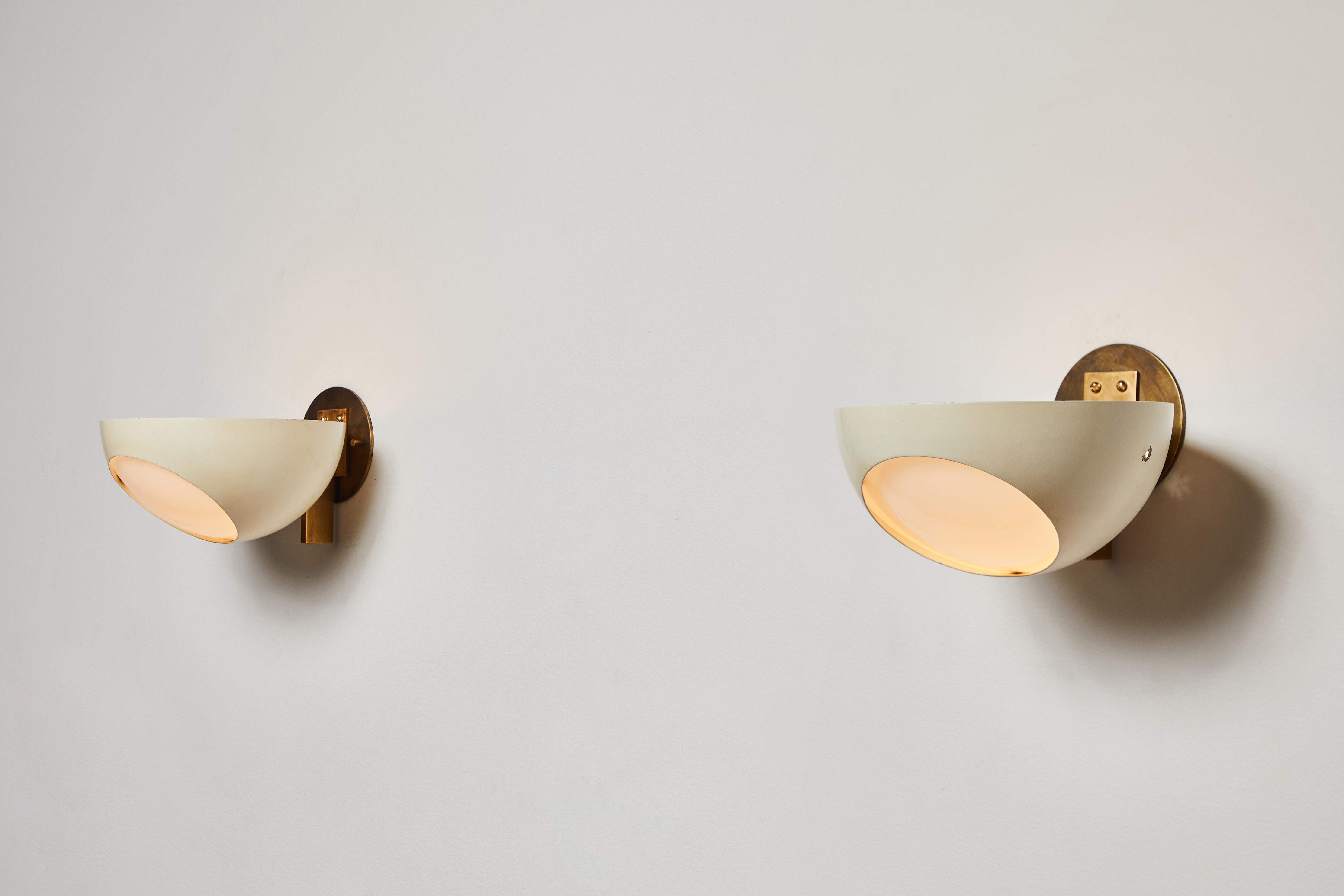 Italian Pair of Model 1963 Sconces by Max Ingrand for Fontana Arte