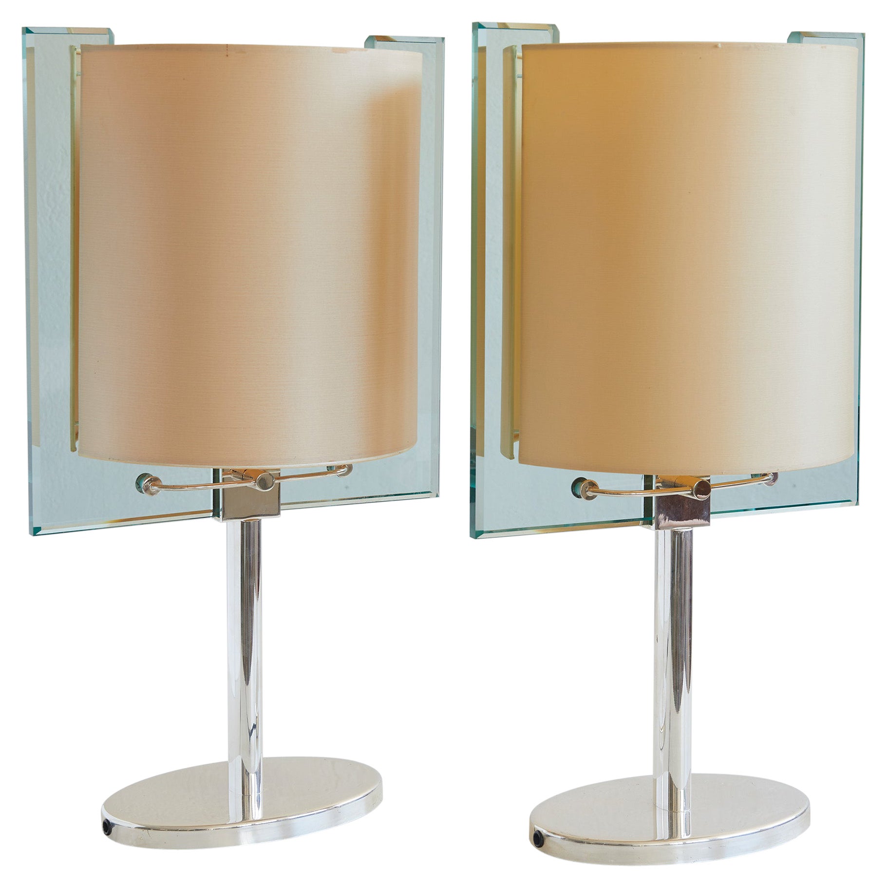 Pair of model 2833 table lamps by Nathalie Grenon for Fontana Arte, Italy