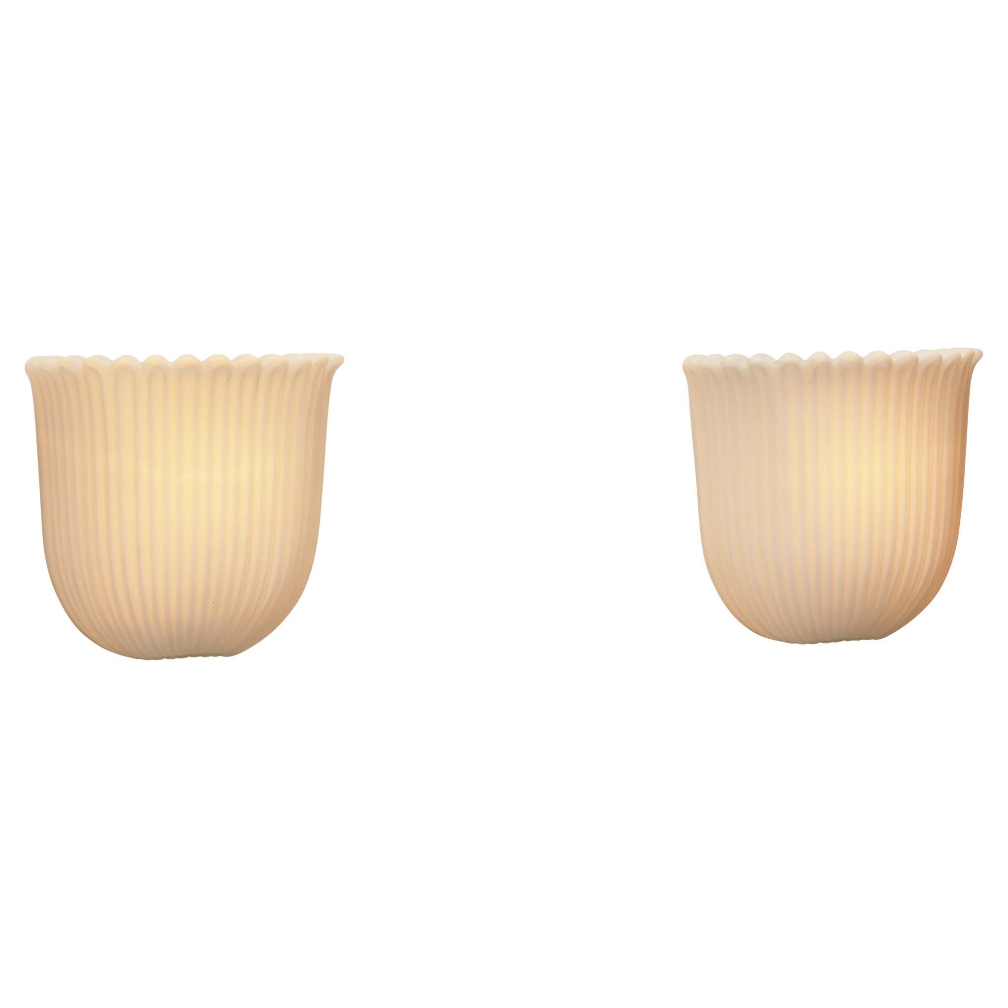 Pair of Model "2877" Wall Lamps by Glashütte Limburg, Germany 1970s