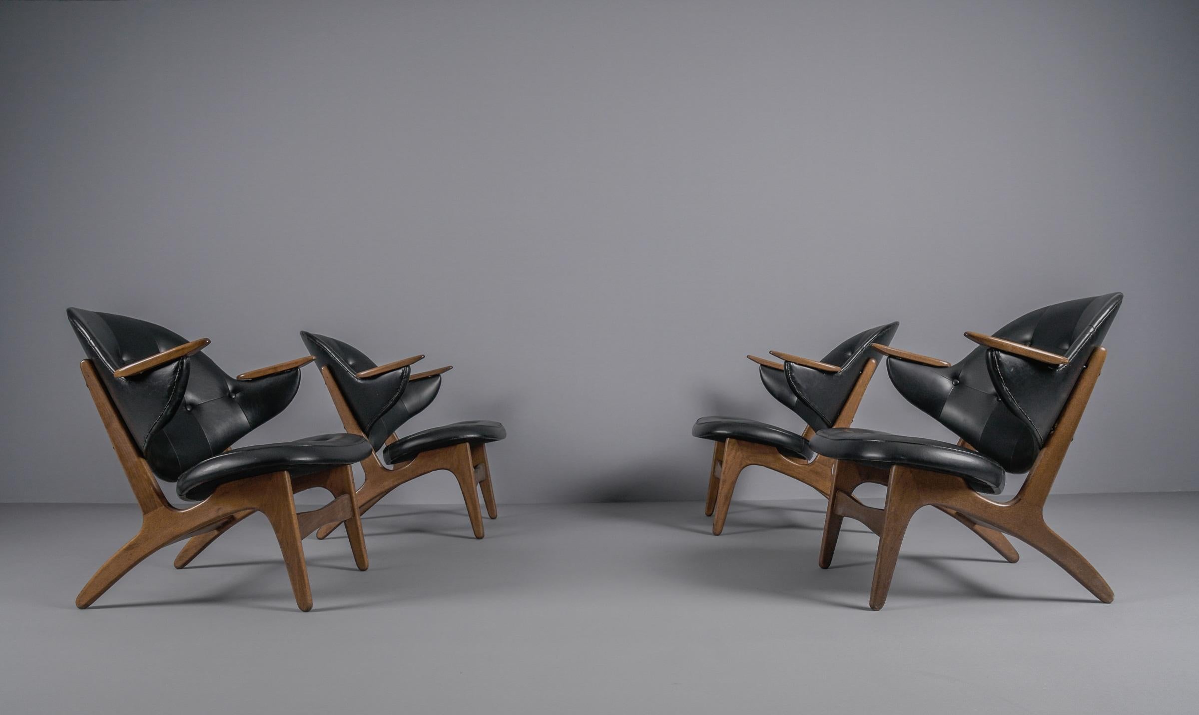 Pair of Model 33 Easy Chairs by Carl Edward Matthes, 1950s For Sale 3