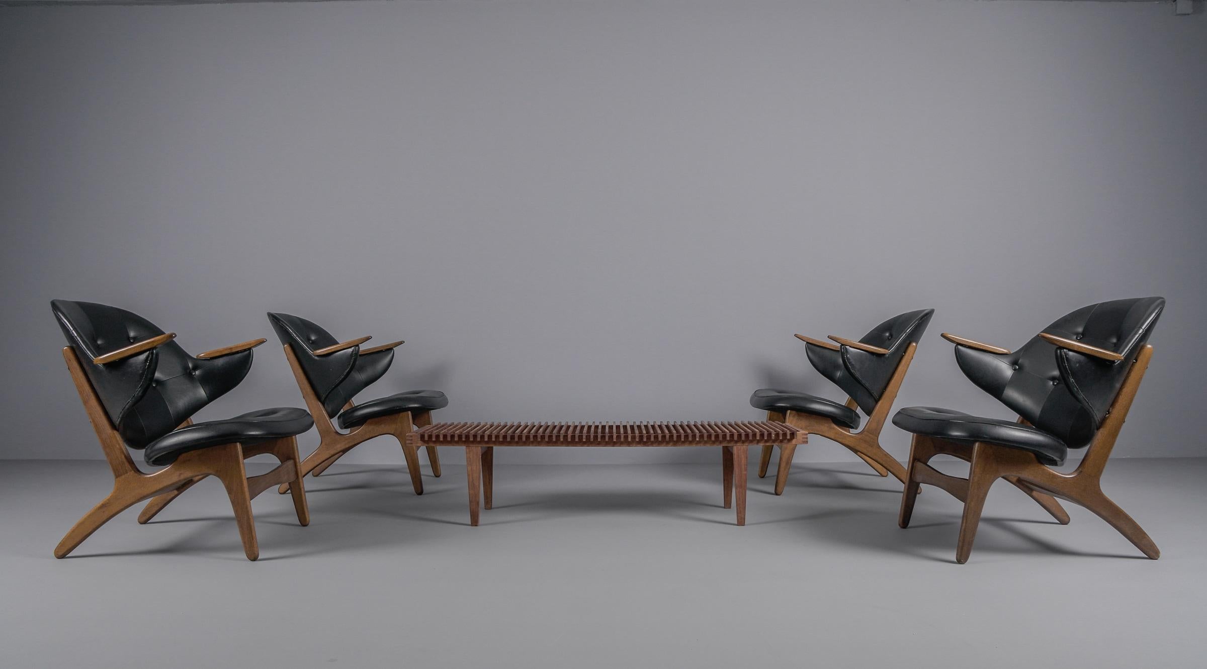 Easy Chairs Modell 33 von Carl Edward Matthes, 1950er Jahre, Paar im Angebot 1
