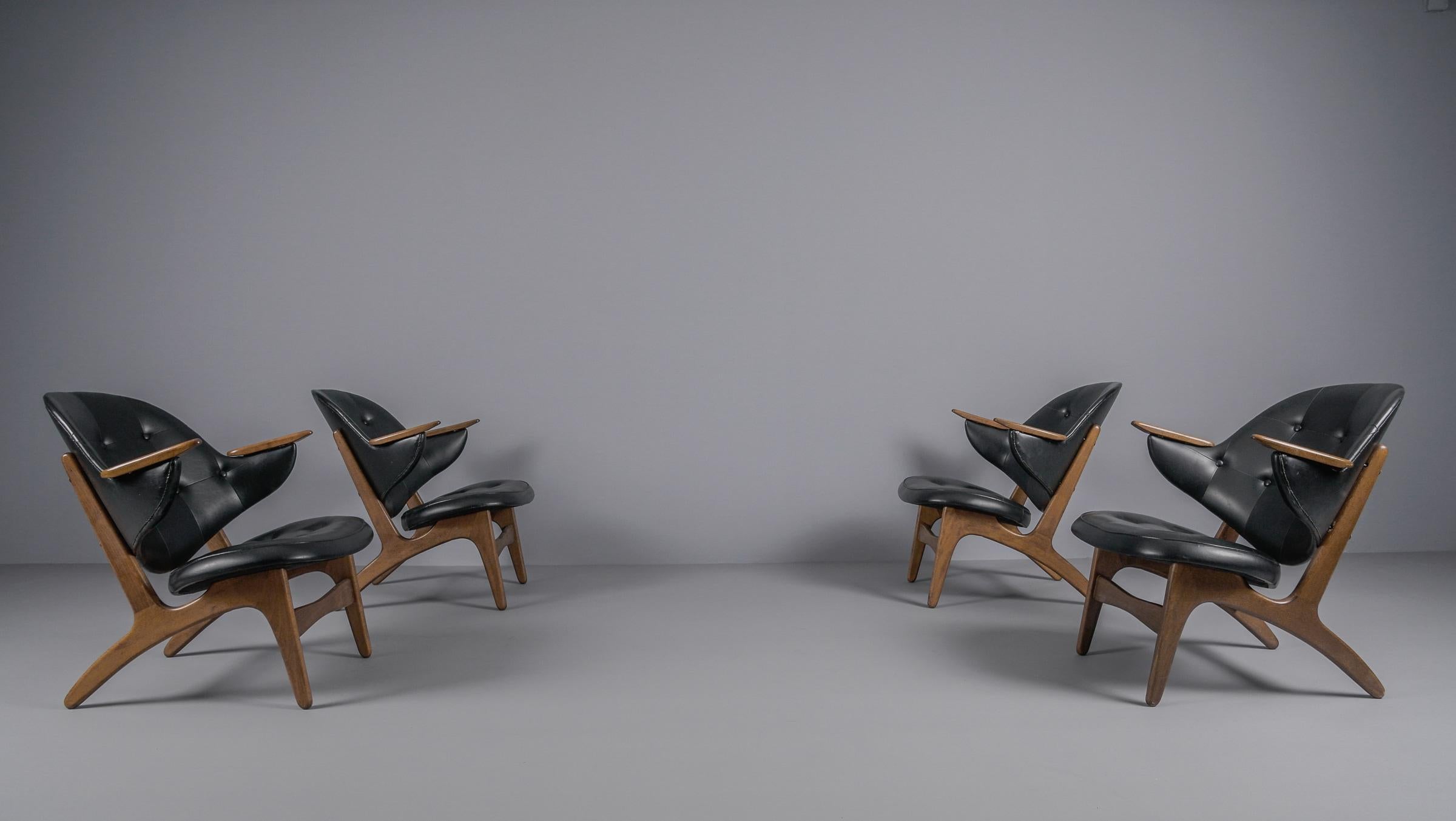 Pair of Model 33 Easy Chairs by Carl Edward Matthes, 1950s For Sale 2