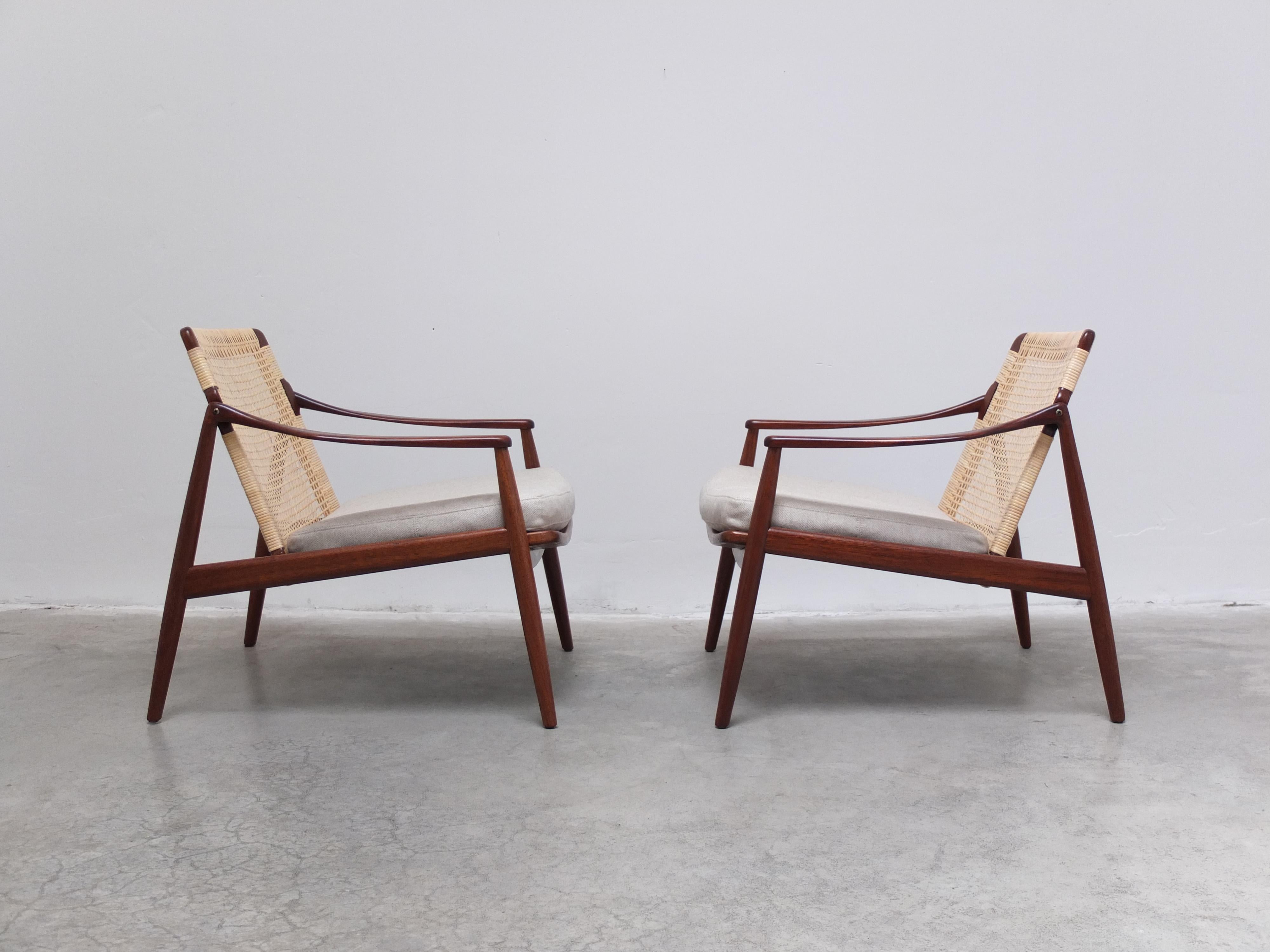 Pair of 'Model 400' Easy Chairs by Hartmut Lohmeyer for Wilkhahn, 1956 For Sale 4