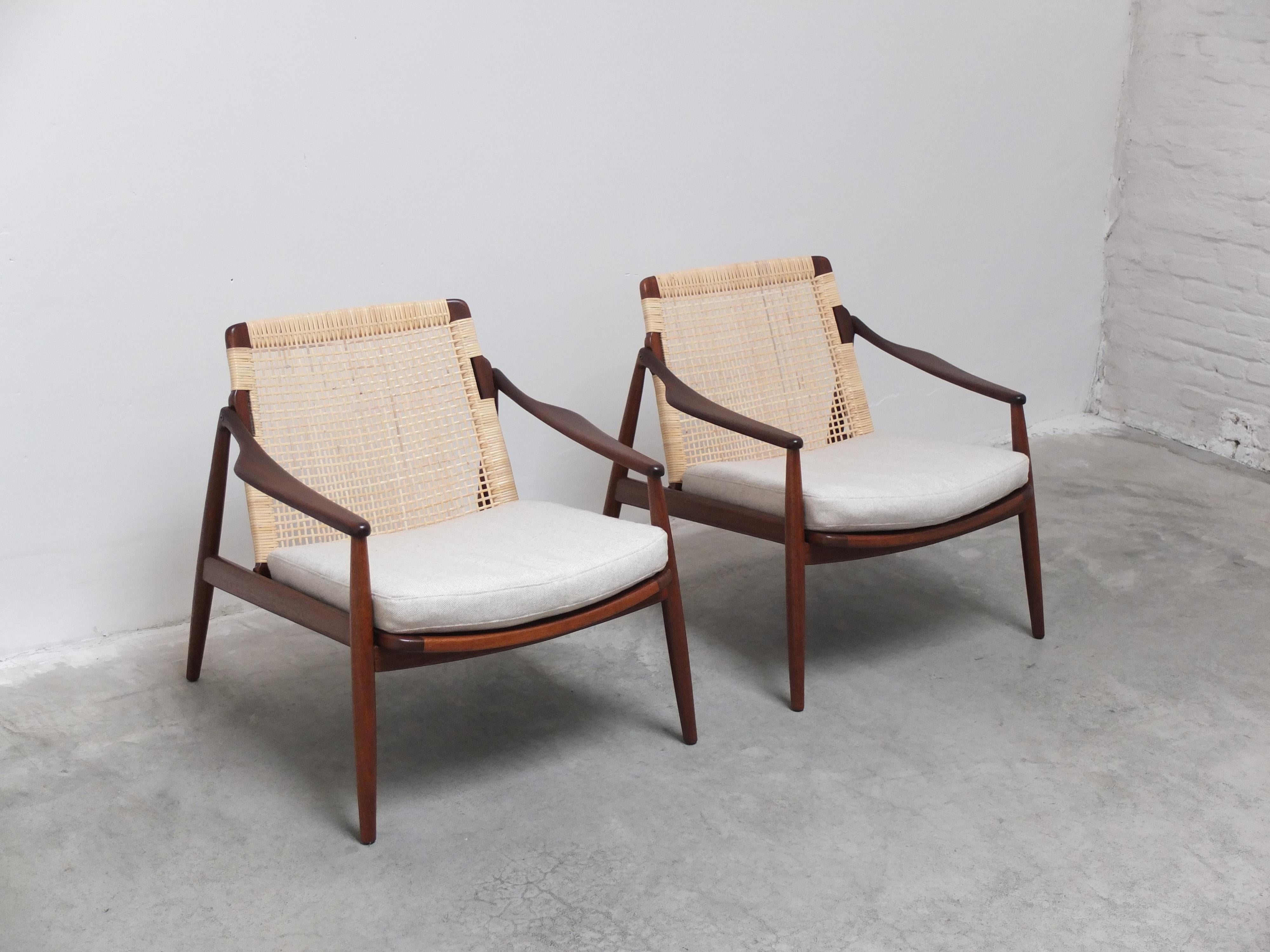 German Pair of 'Model 400' Easy Chairs by Hartmut Lohmeyer for Wilkhahn, 1956 For Sale