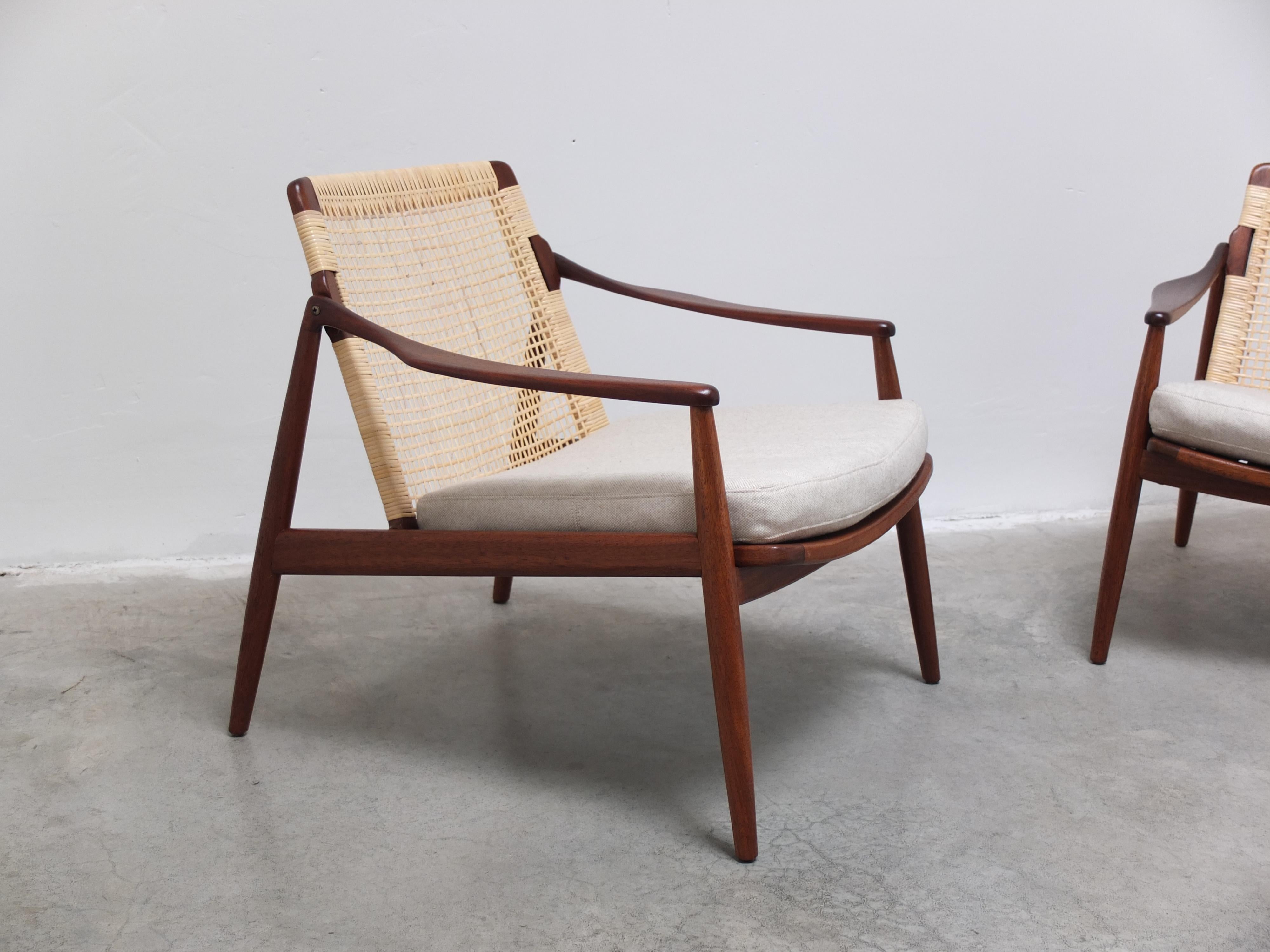 Pair of 'Model 400' Easy Chairs by Hartmut Lohmeyer for Wilkhahn, 1956 For Sale 2