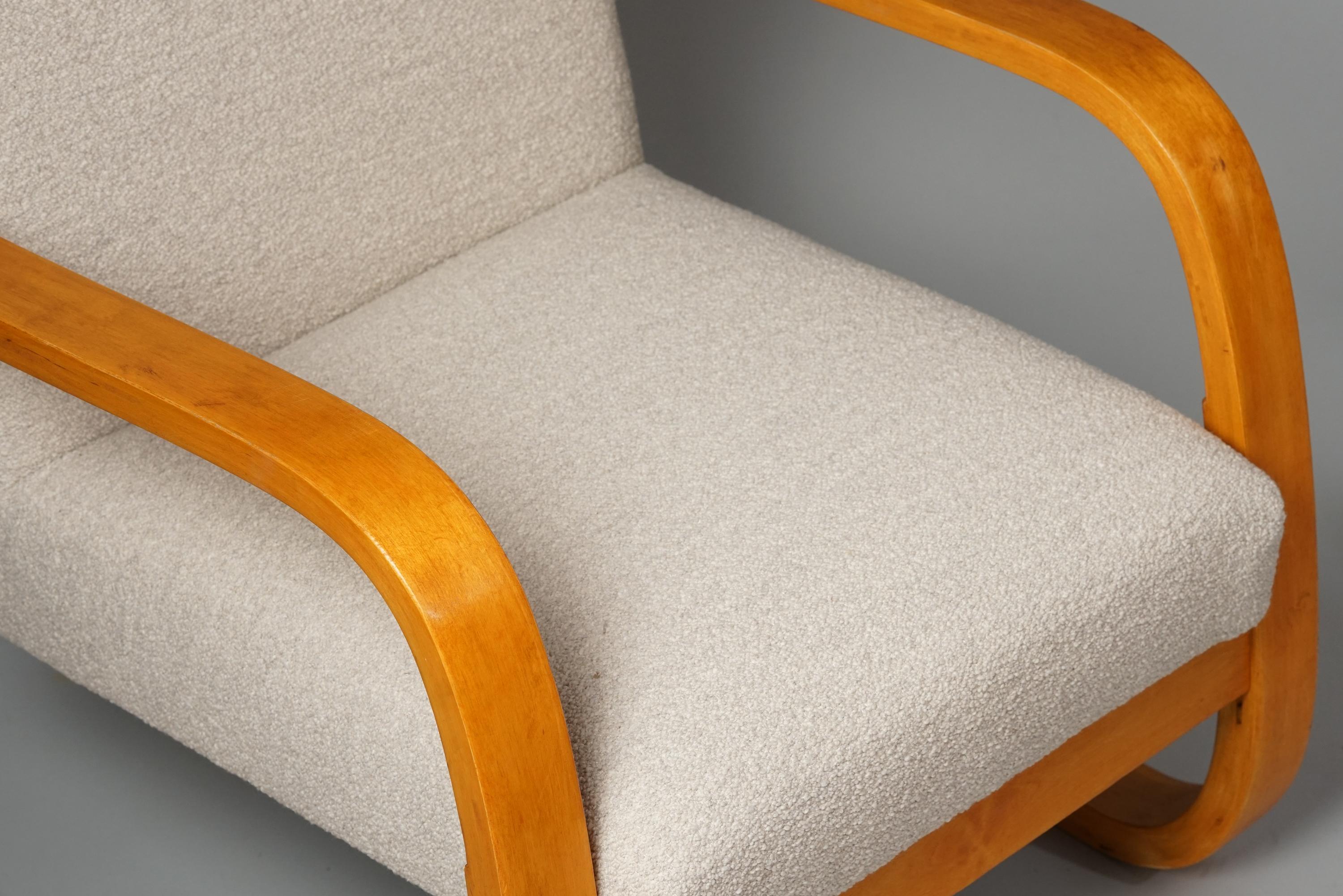 Finnish Pair of Model 402 Armchairs, Alvar Aalto, Artek, 1950/1960s