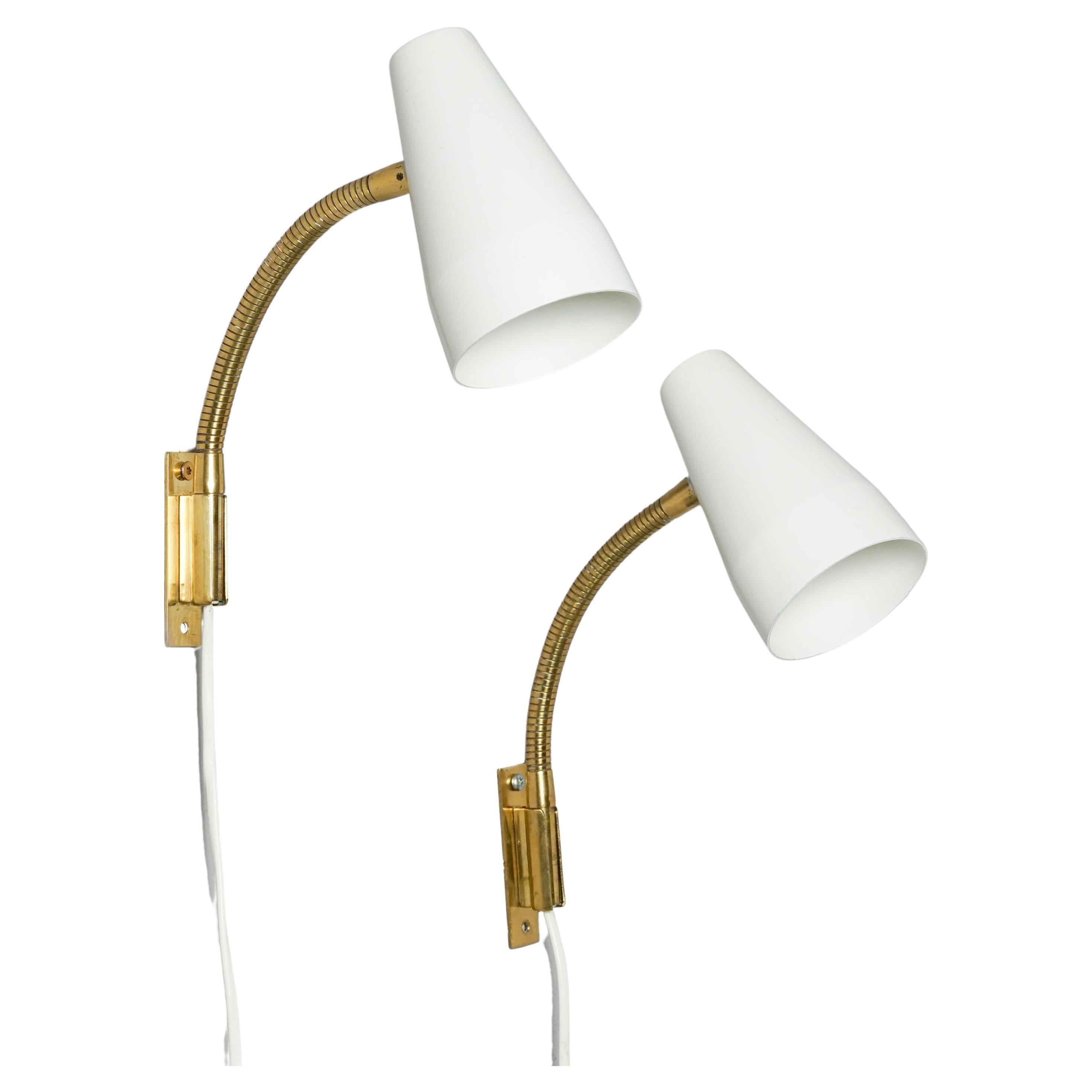 Paar Wandleuchten Modell 50-056, Lisa Johansson-Pape, Stockmann-Orno, 1960er Jahre