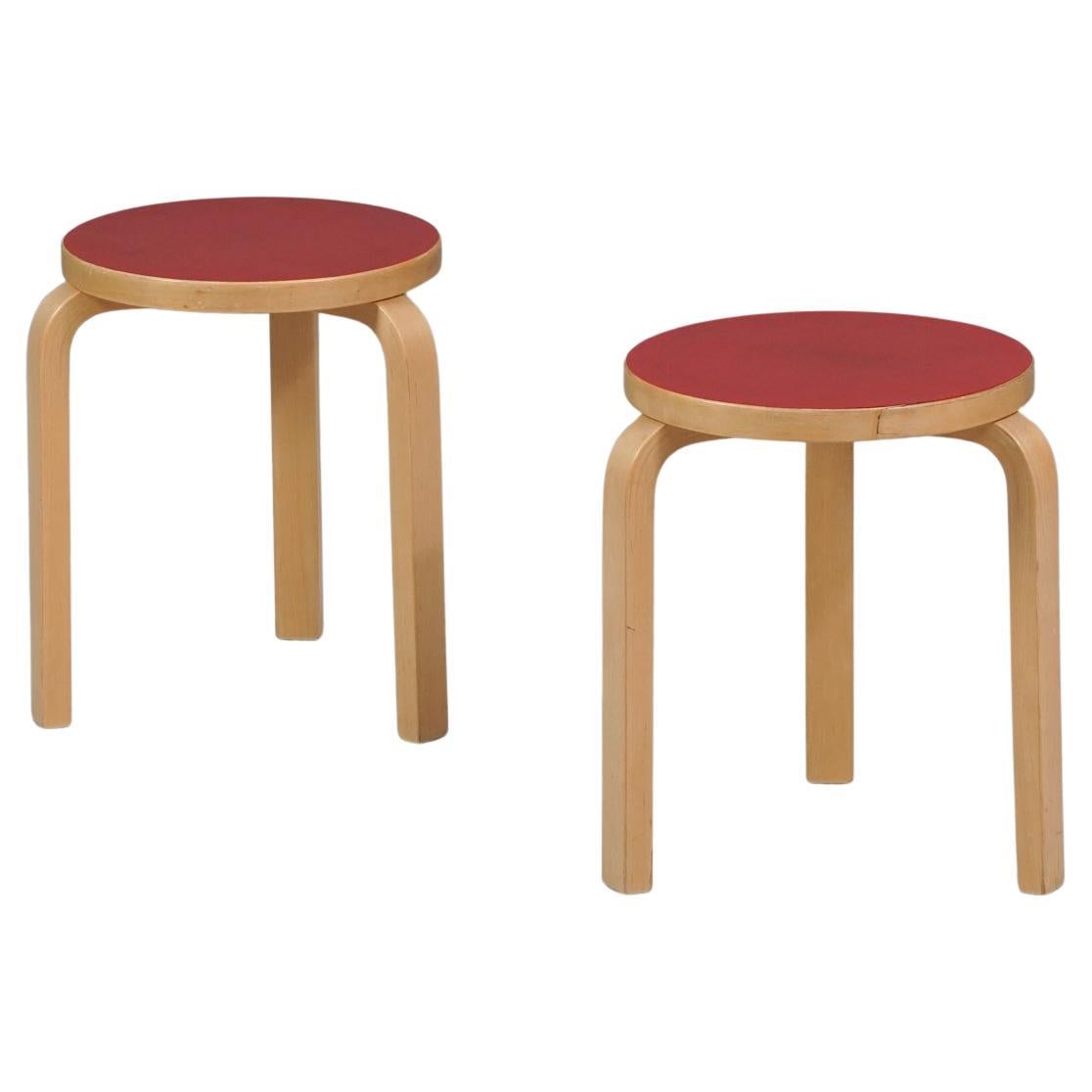 Pair of Model 60 Stools, Alvar Aalto, Artek, 1960s For Sale