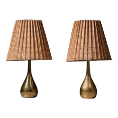 Paar Modell 61046 Tropfen-Tischlampen, Mauri Almari, Idman Oy, 1950er Jahre