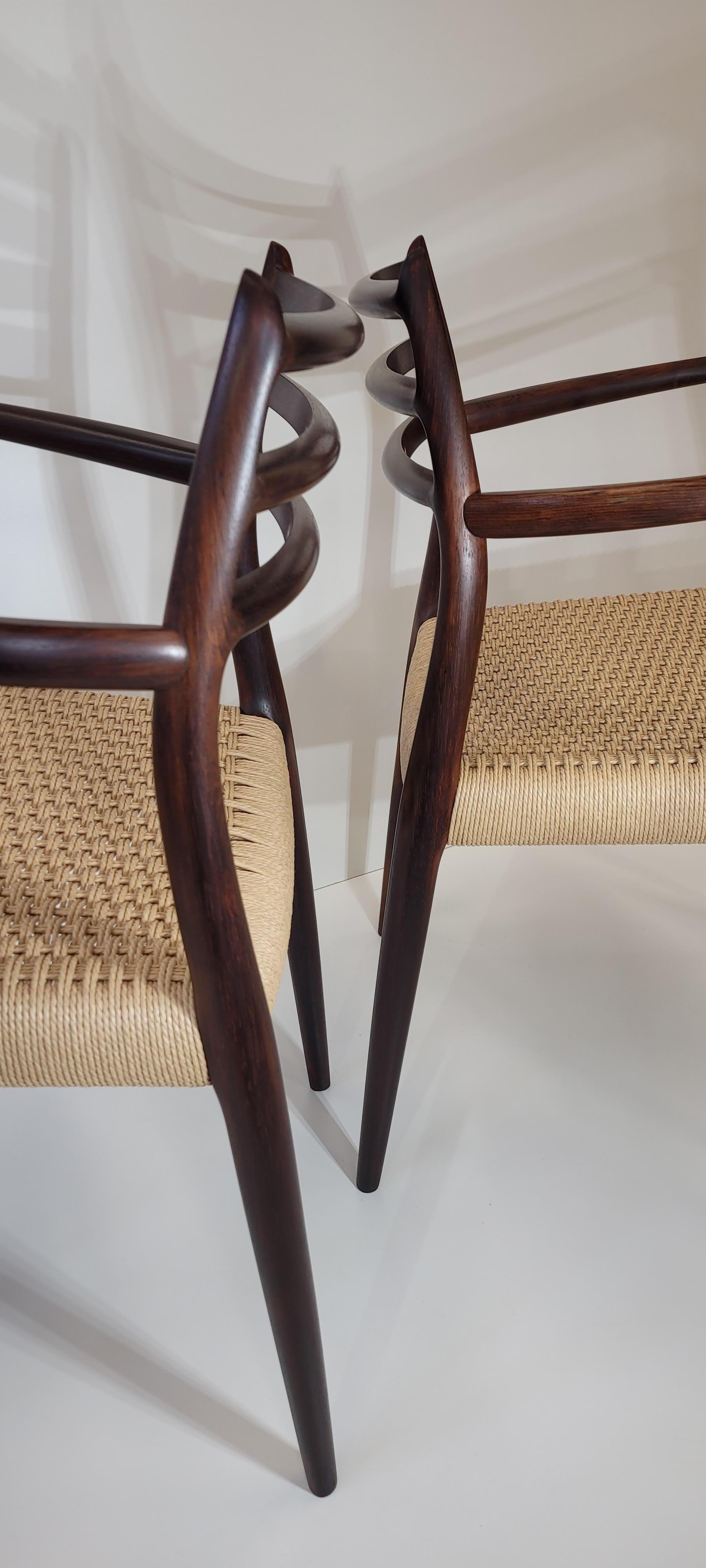 Pair of Model 62 Carver Dining Chair by Niels Otto Møller For Sale 1