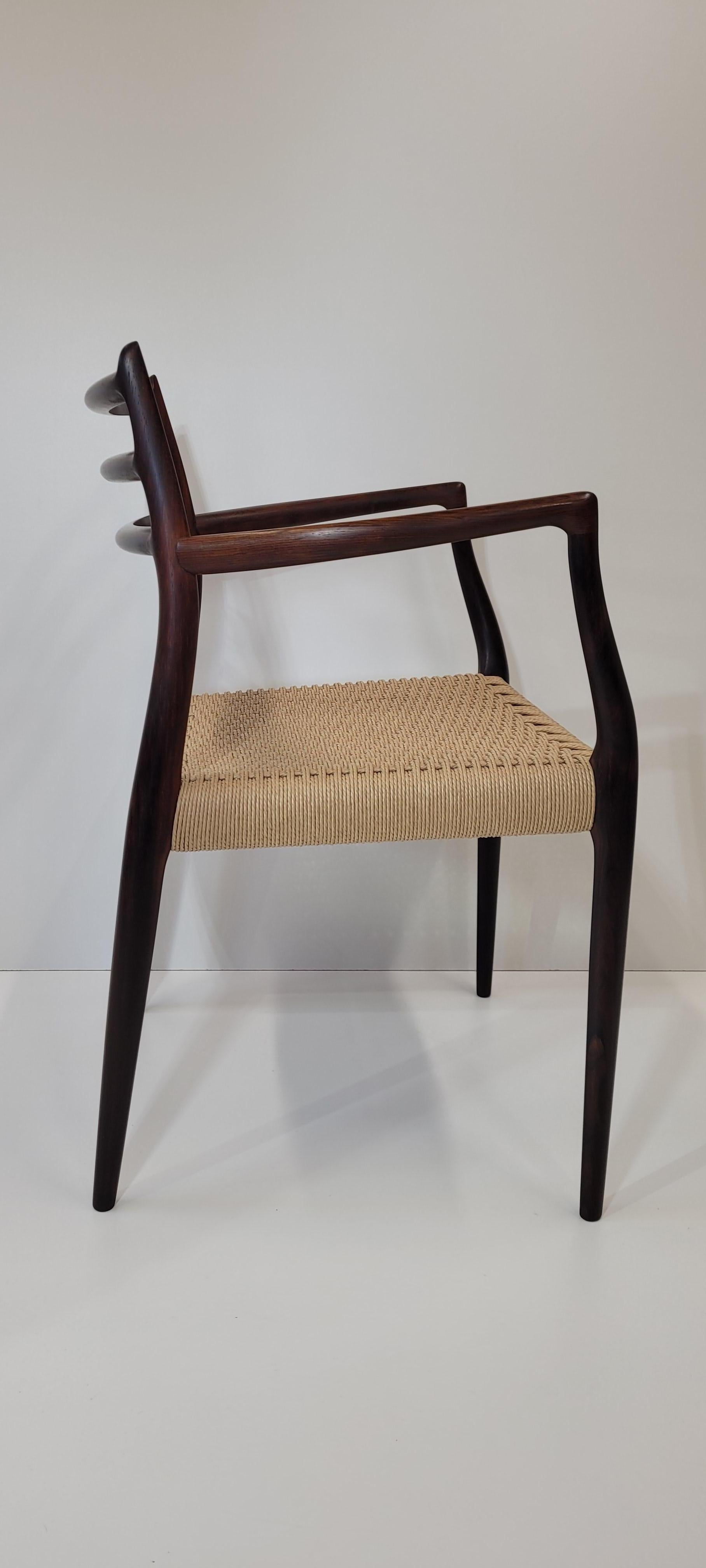 Pair of Model 62 Carver Dining Chair by Niels Otto Møller For Sale 3