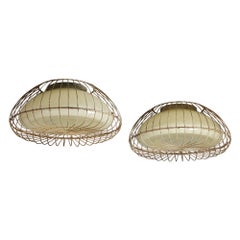 Coppia di lampade da incasso in vetro modello 82400, Gunnel Nyman, Taito Oy, anni '40