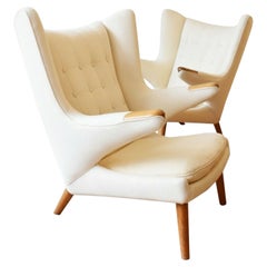 Pair of Model AP-19 Papa Bear Oak Chairs by Hans J. Wegner for A.P. Stolen, 1950