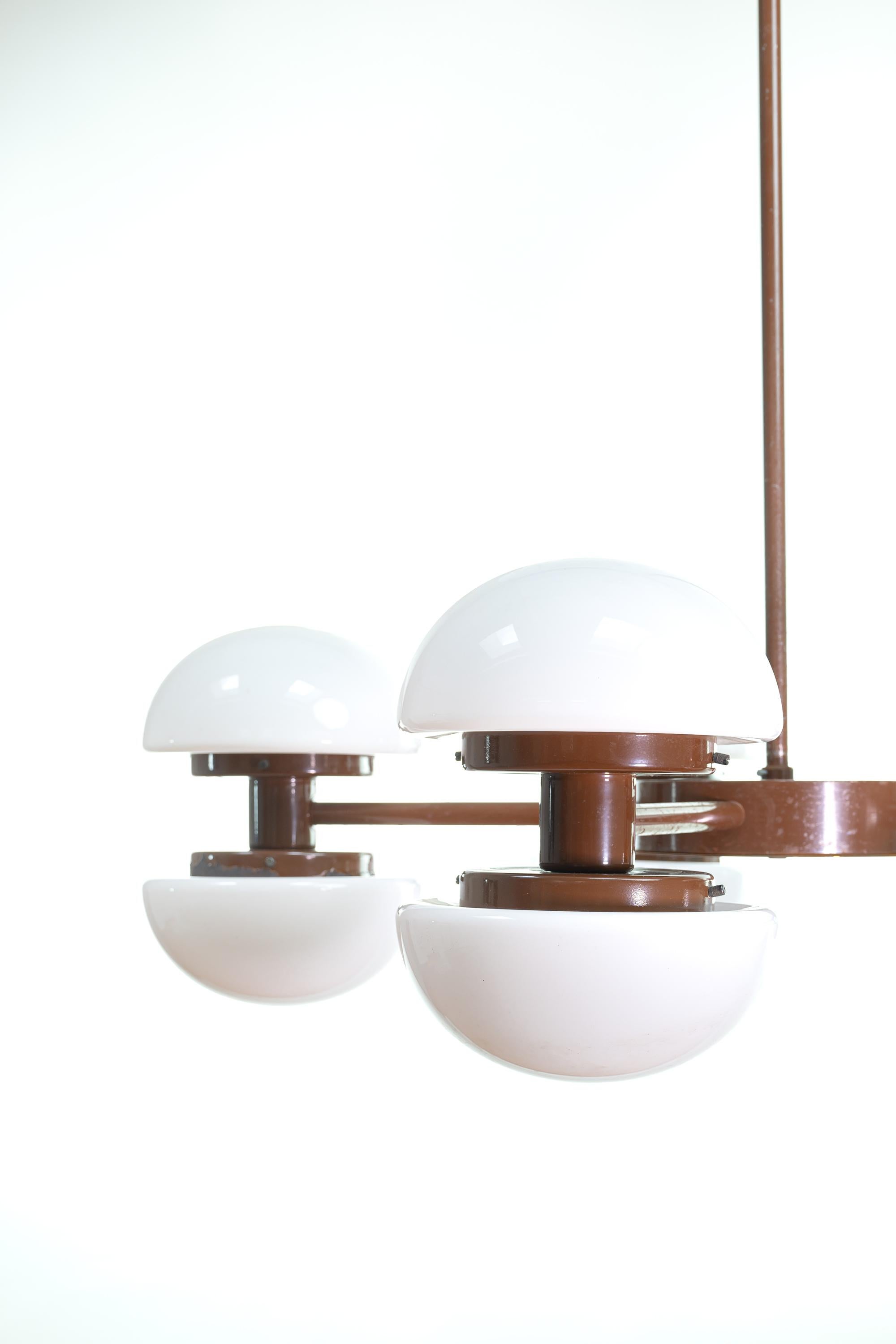 Mid-20th Century Pair of Model Bau Ceiling Lamps, Klaus Michalik, Orno, 1960s For Sale
