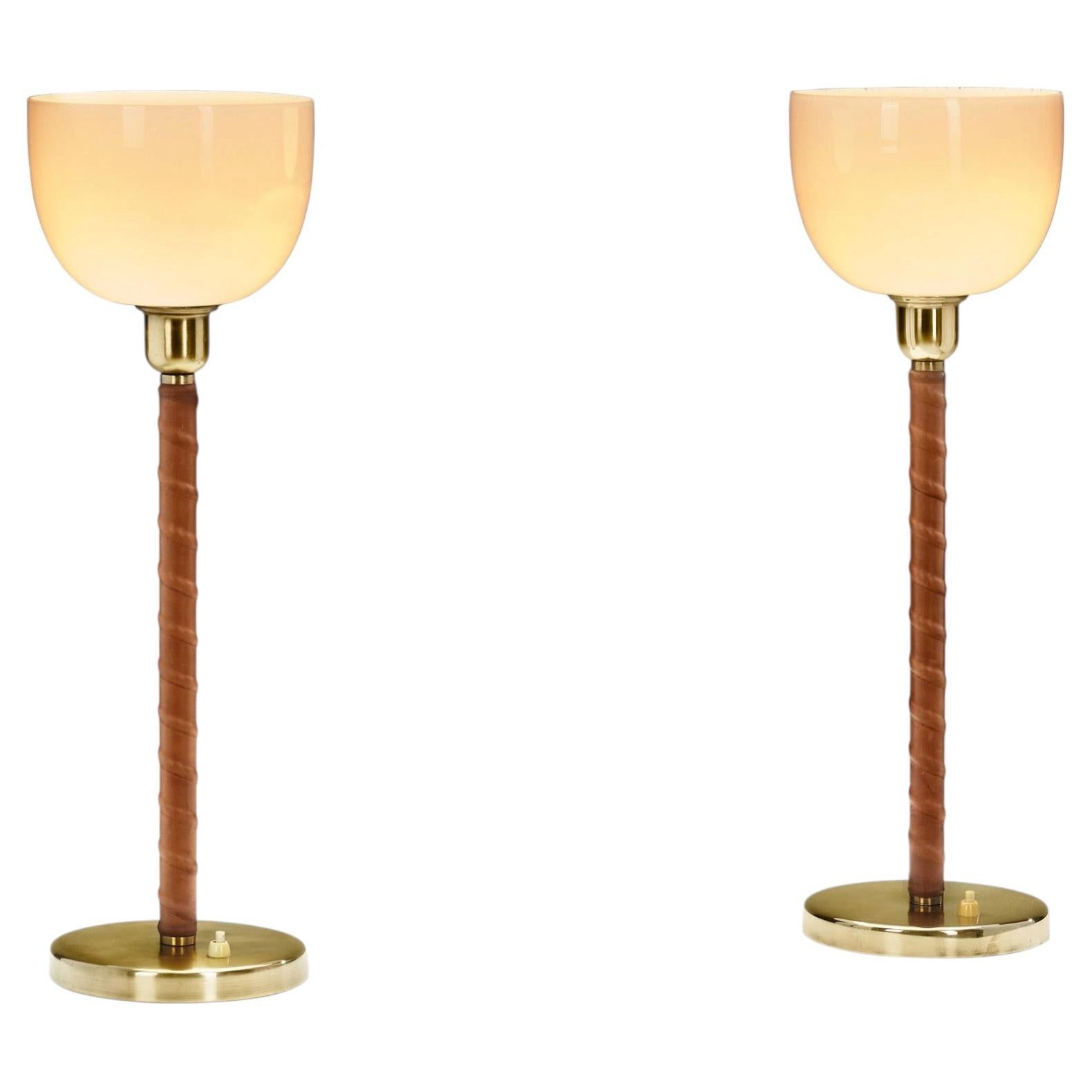 Pair of Model "E1251" Table Lamps by Cebe, Sweden ca 1950s