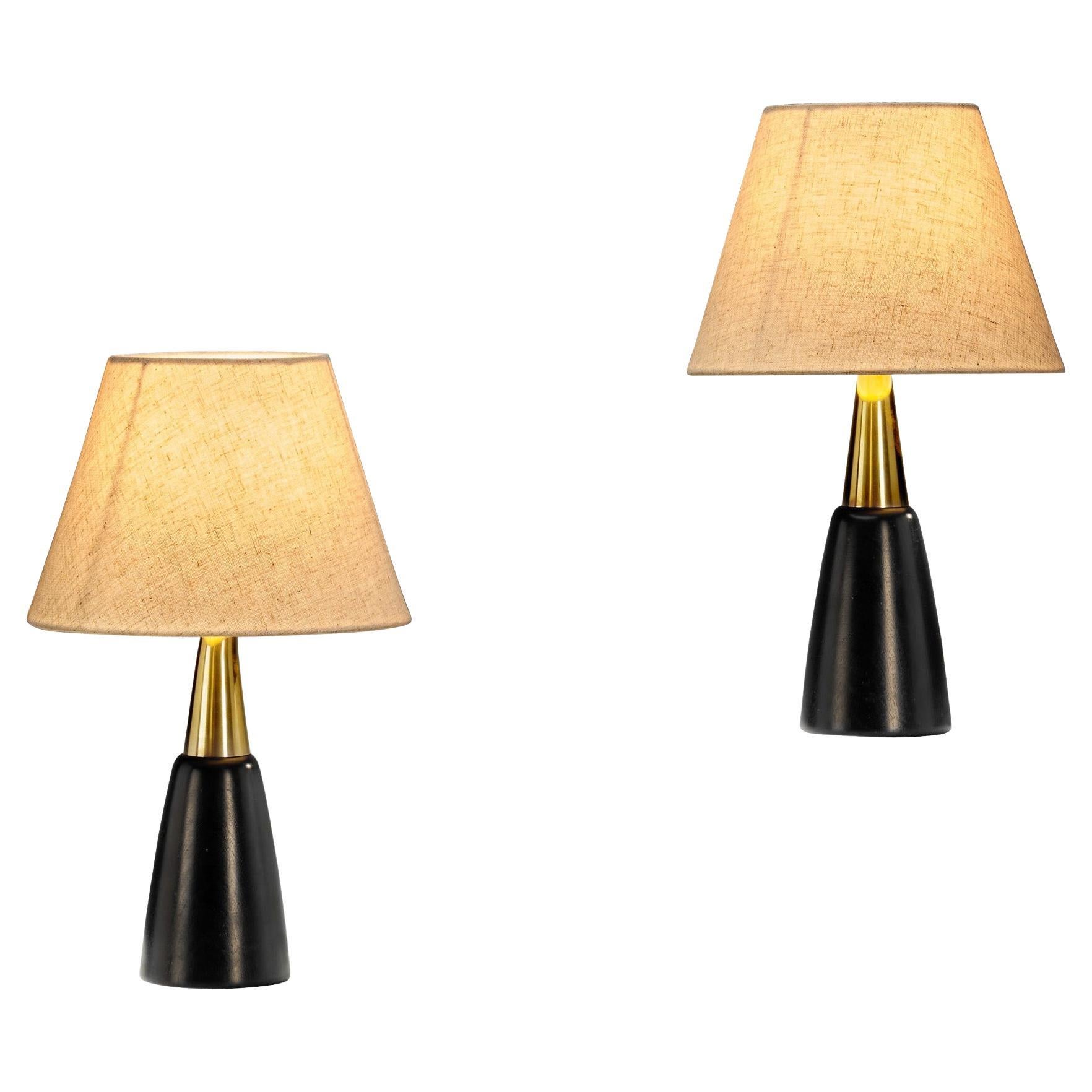 Ein Paar Tischlampen Modell 
E1291
 von ASEA, Schweden, ca. 1950er Jahre