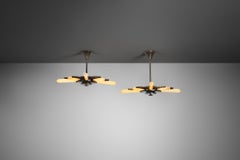 Pair of Model "E8655" Hanging Lamps by Fog & Mørup, Denmark ca 1940s