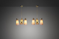Pair of Model "ER 106/3" Pendant Lamps by Itsu, Finland 1950s
