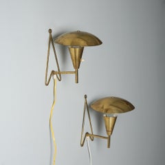 Pair of Model EV 57 Wall Lights by Itsu, 1950s