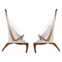 Pair of Model Harpe armchairs by Jørgen Høvelskov, 20th century.