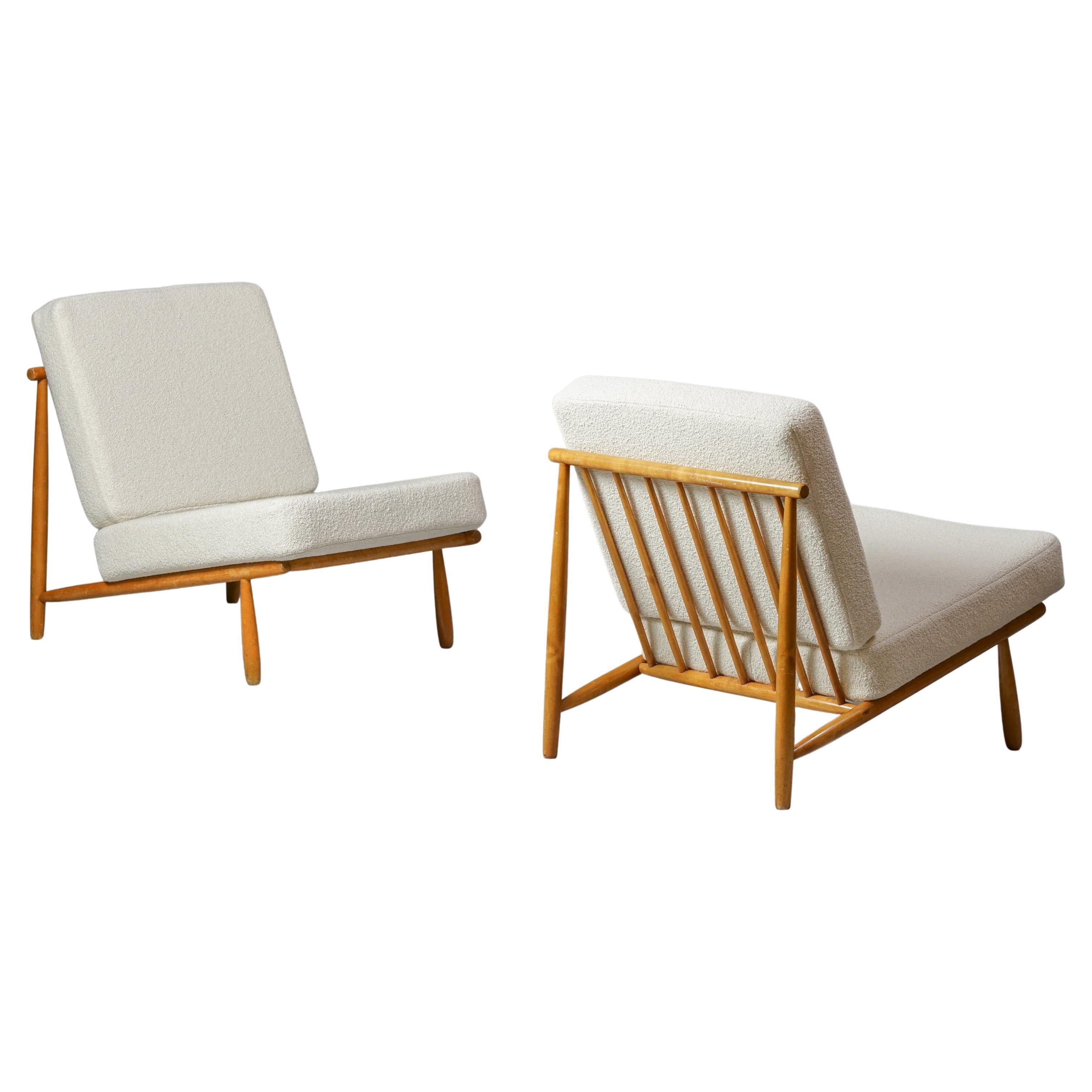 Pair of Model "Interior" Lounge Chairs by Alf Svensson for Dux Sweden, 1960s