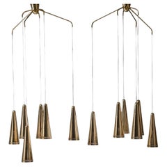 Pair of Model K2-48/6 Scandinavian Modern Pendants, Mauri Almari, Idman Oy, 1950