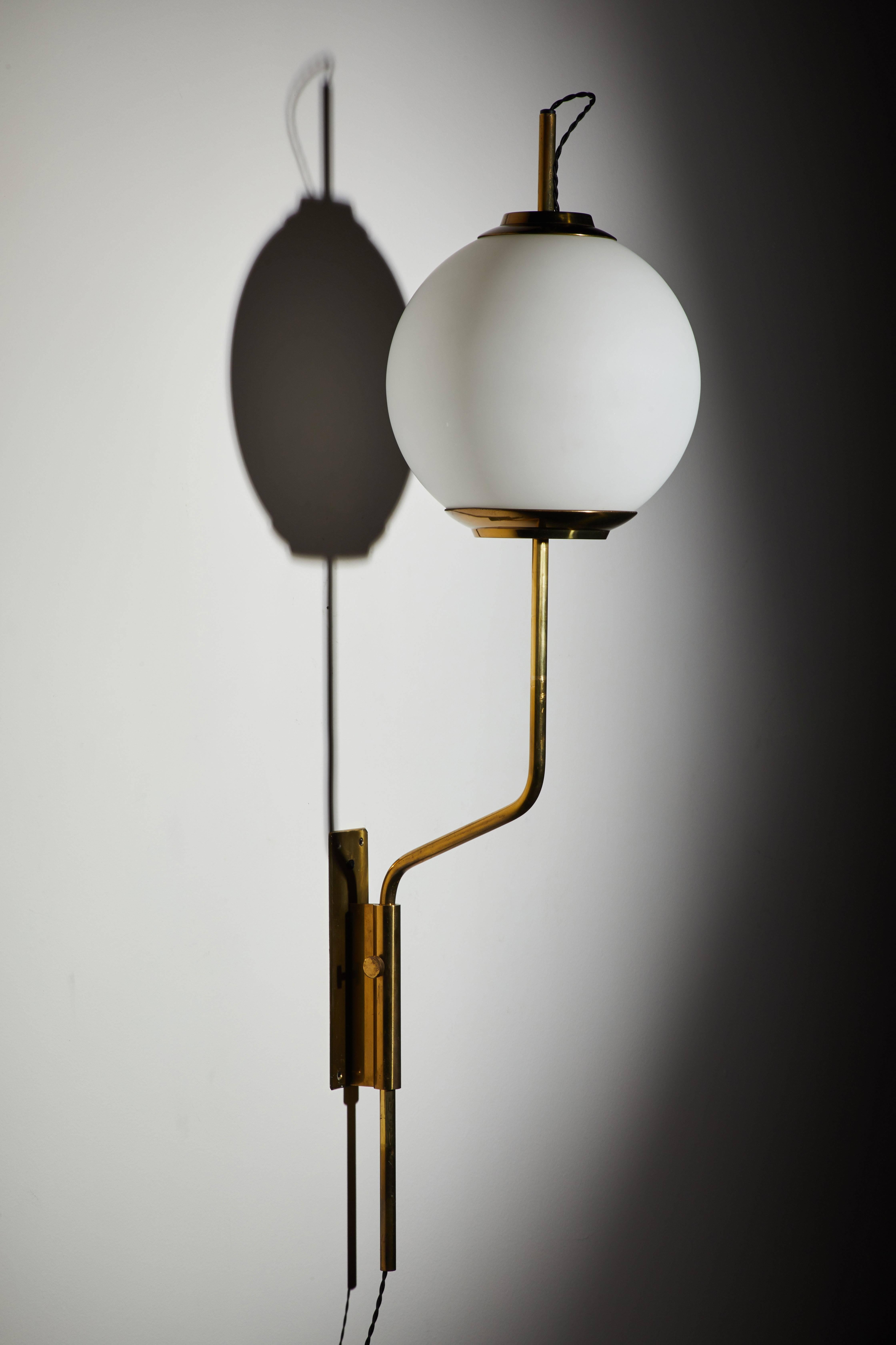 Mid-Century Modern Pair of Model Lp11 Pallone Wall Lights by Luigi Caccia Dominioni for Azucena