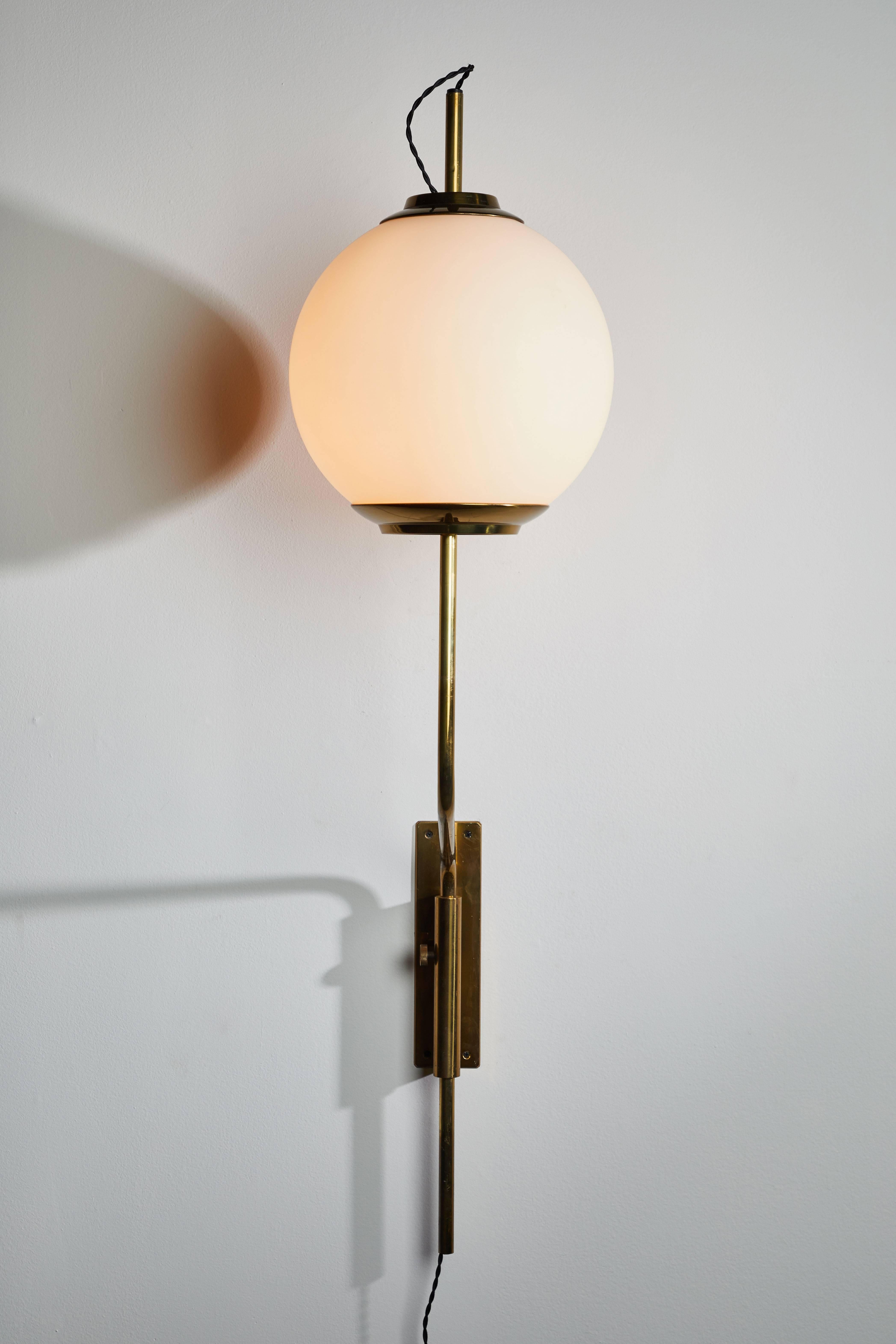 Pair of Model Lp11 Pallone Wall Lights by Luigi Caccia Dominioni for Azucena In Good Condition In Los Angeles, CA
