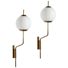 Pair of Model Lp11 Pallone Wall Lights by Luigi Caccia Dominioni for Azucena
