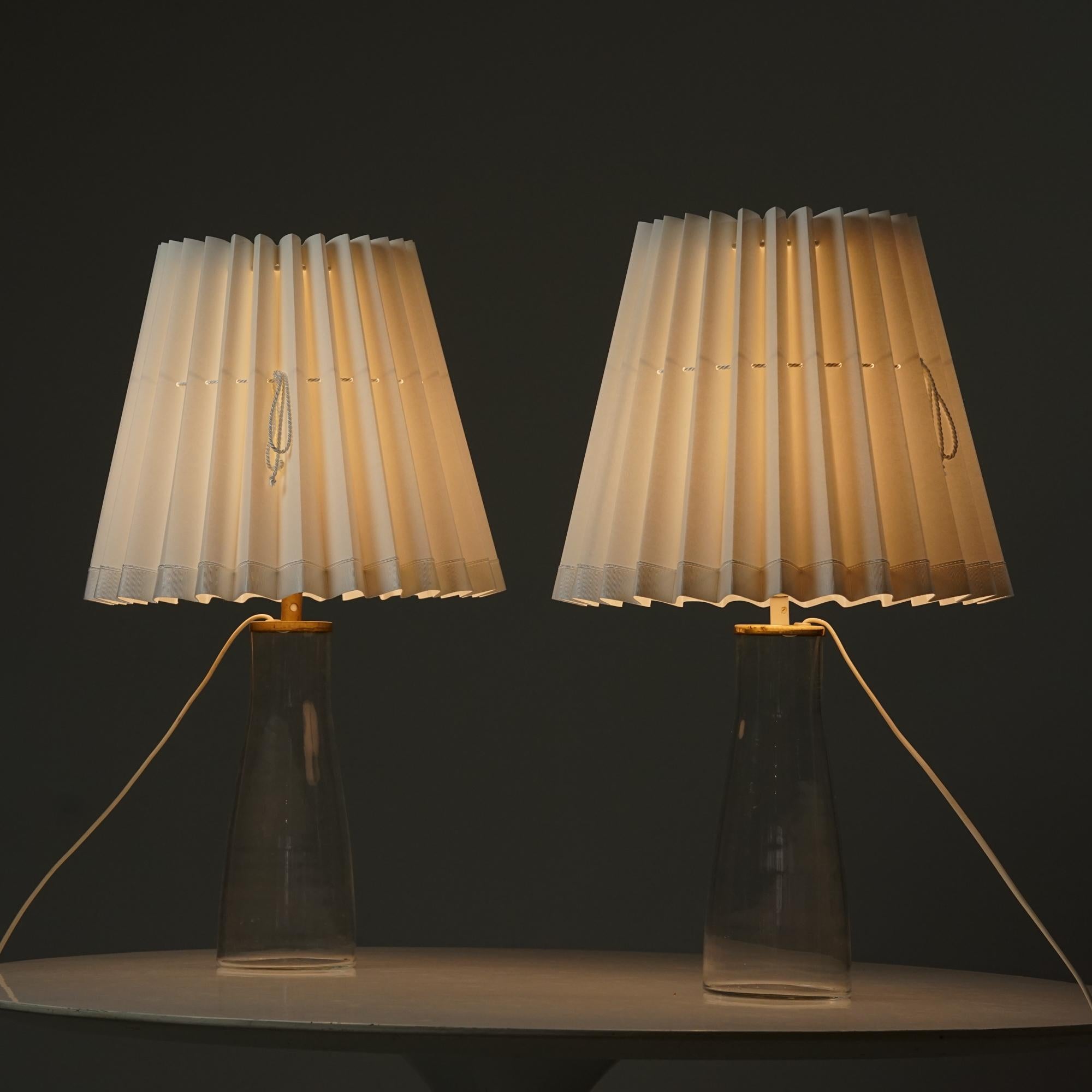 Pair of Model M15 Glass Table Lamps, Maire Gullichsen, Artek, 1960s For Sale 1