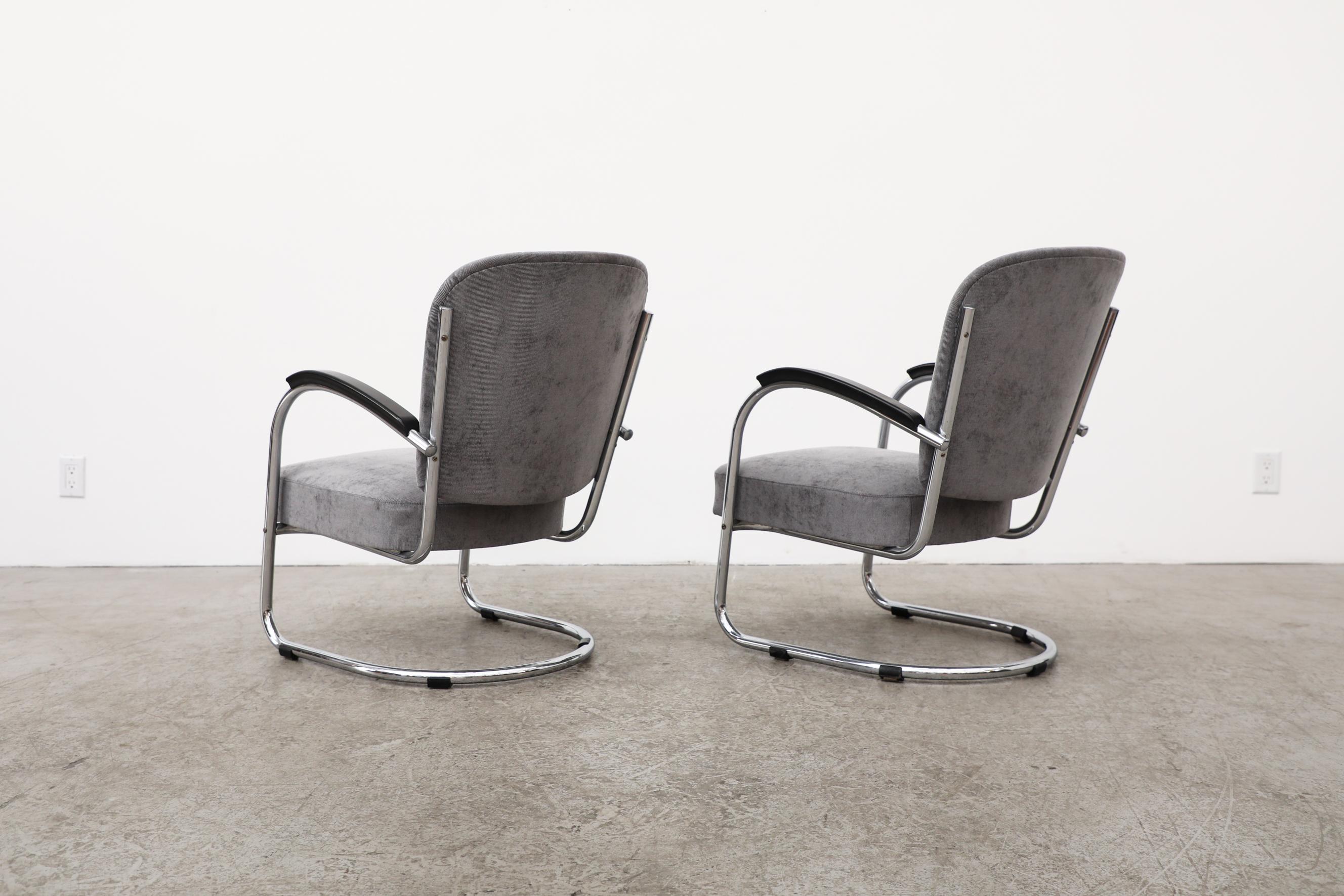 Mid-20th Century Pair of Model no. 436 Bauhaus Lounge Chairs by Paul Schuitema, 1930's