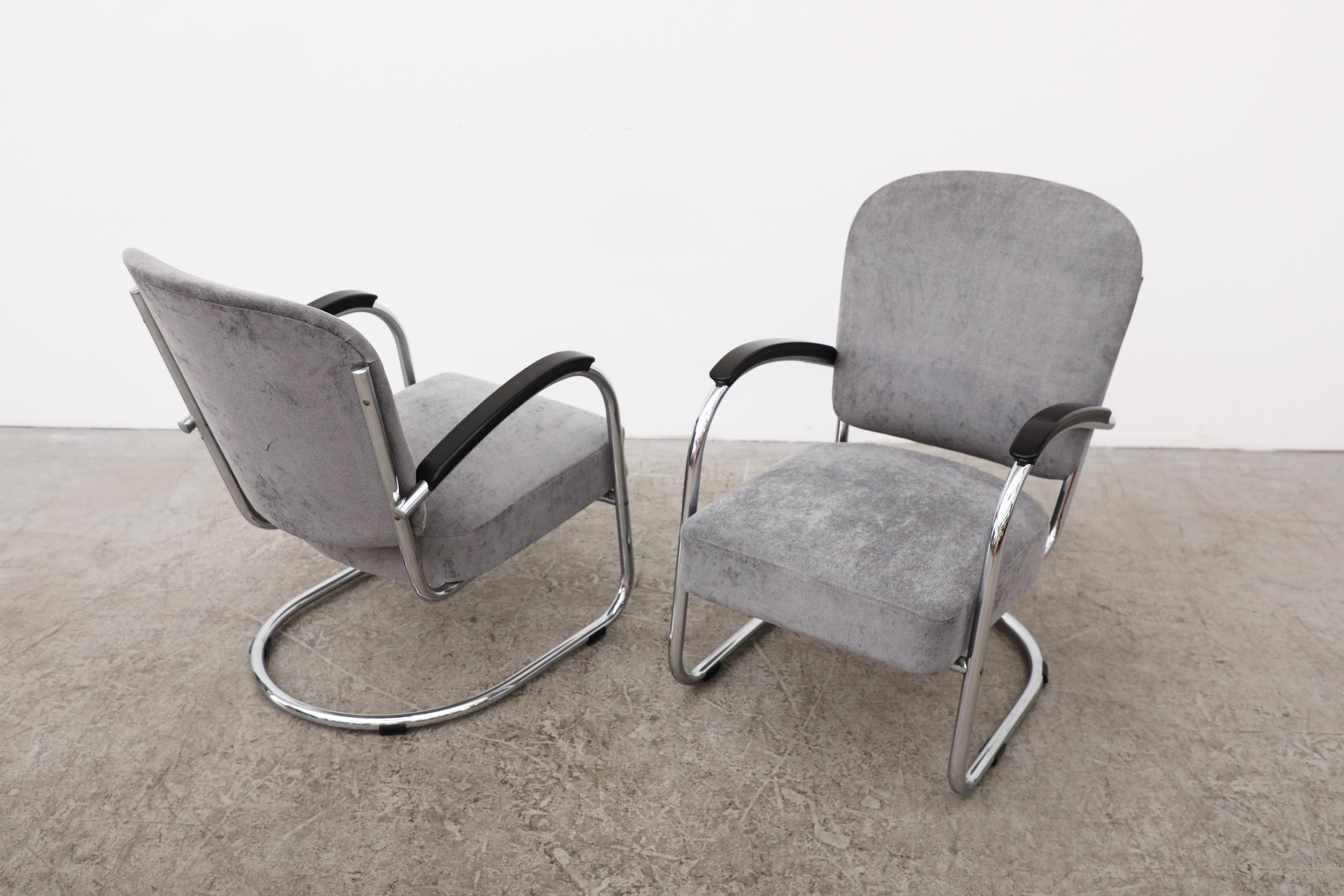 Pair of Model no. 436 Bauhaus Lounge Chairs by Paul Schuitema, 1930's 1
