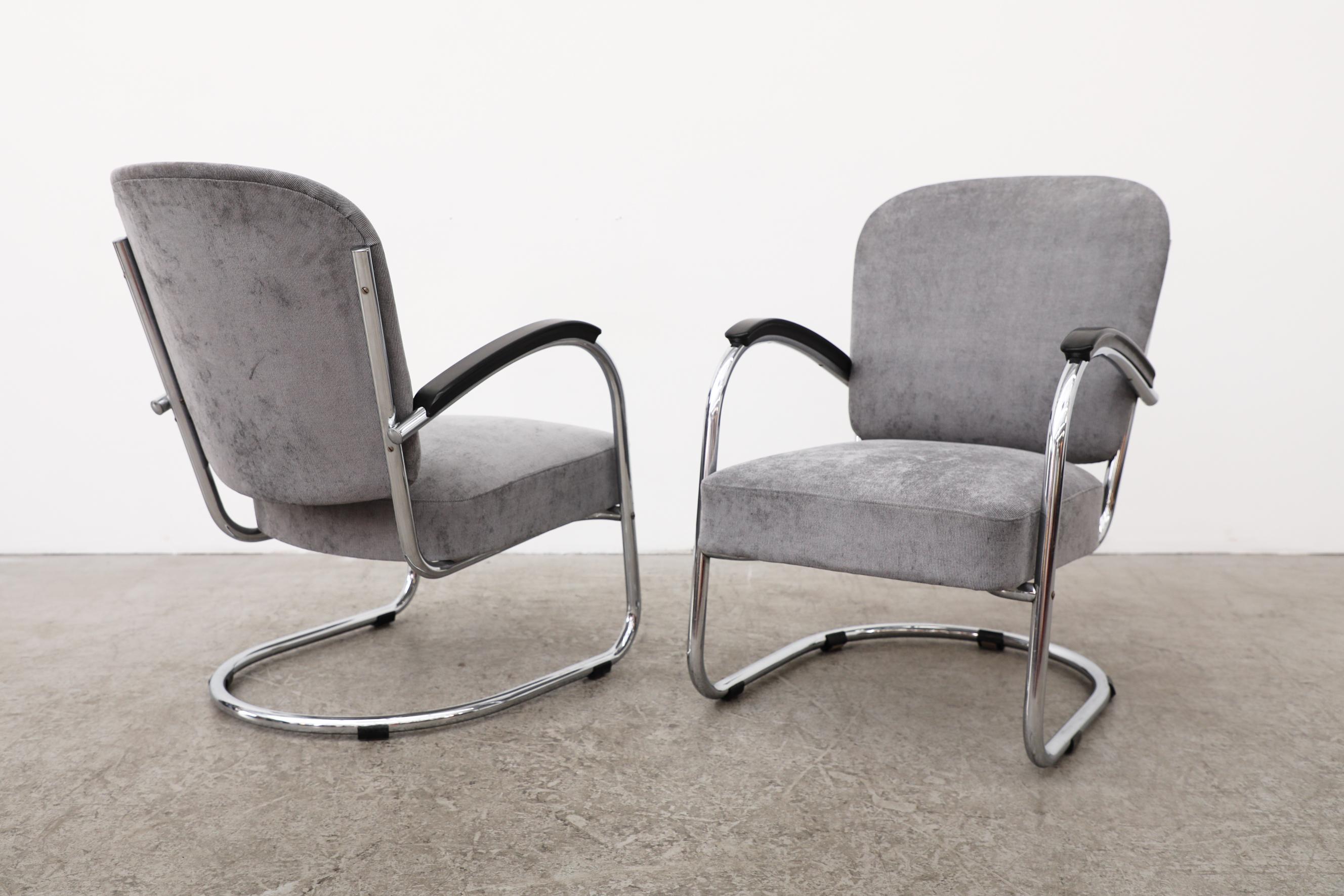 Pair of Model no. 436 Bauhaus Lounge Chairs by Paul Schuitema, 1930's 2