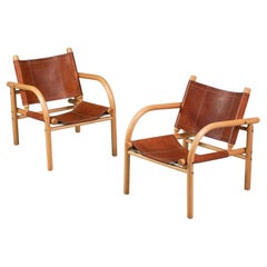 Pair of Model Safari Lounge Chairs, Ben af Schultén, Artek, 1970s