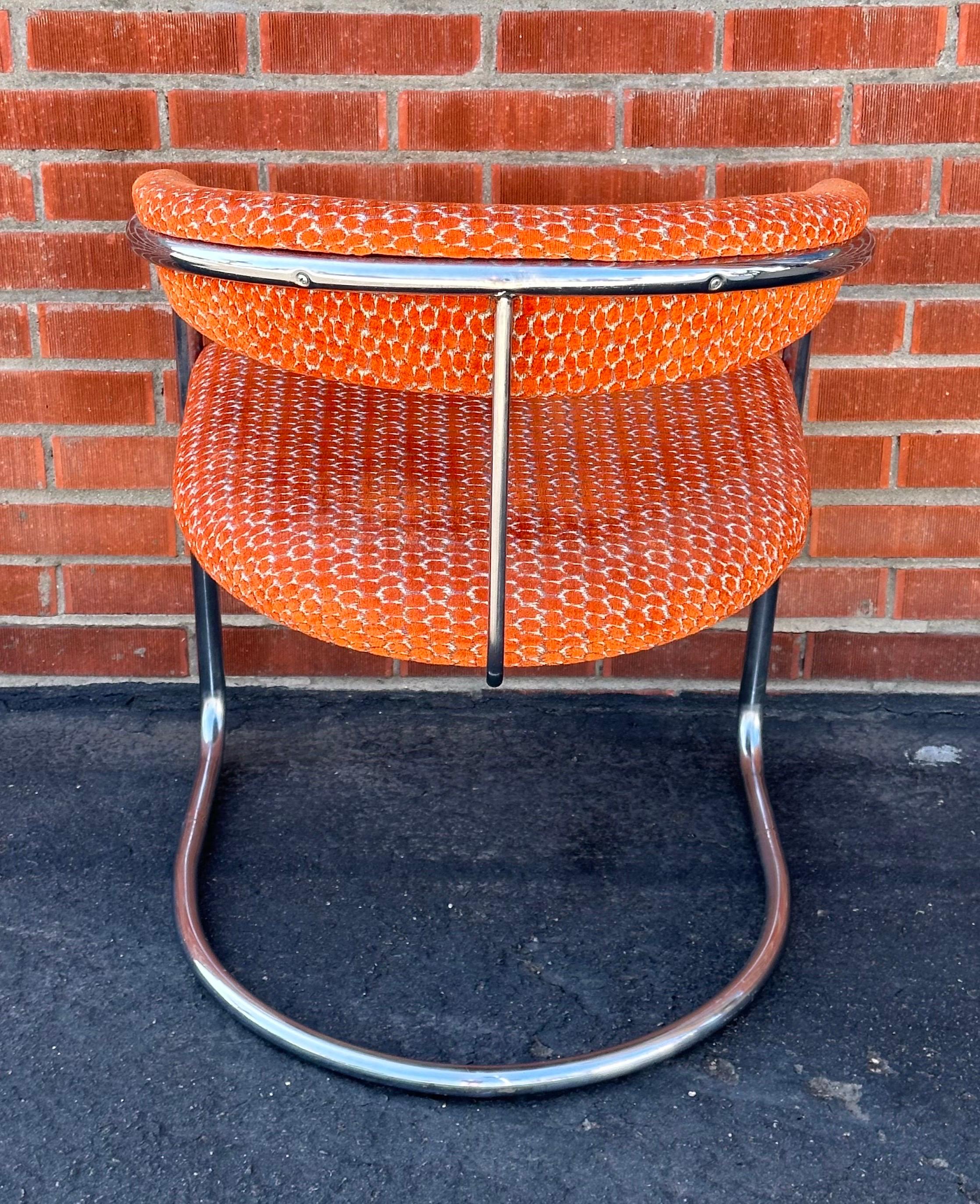 Pair of Model SS33 Chrome Bauhaus Style Arm Chairs by Anton Lorenz for Thonet For Sale 4